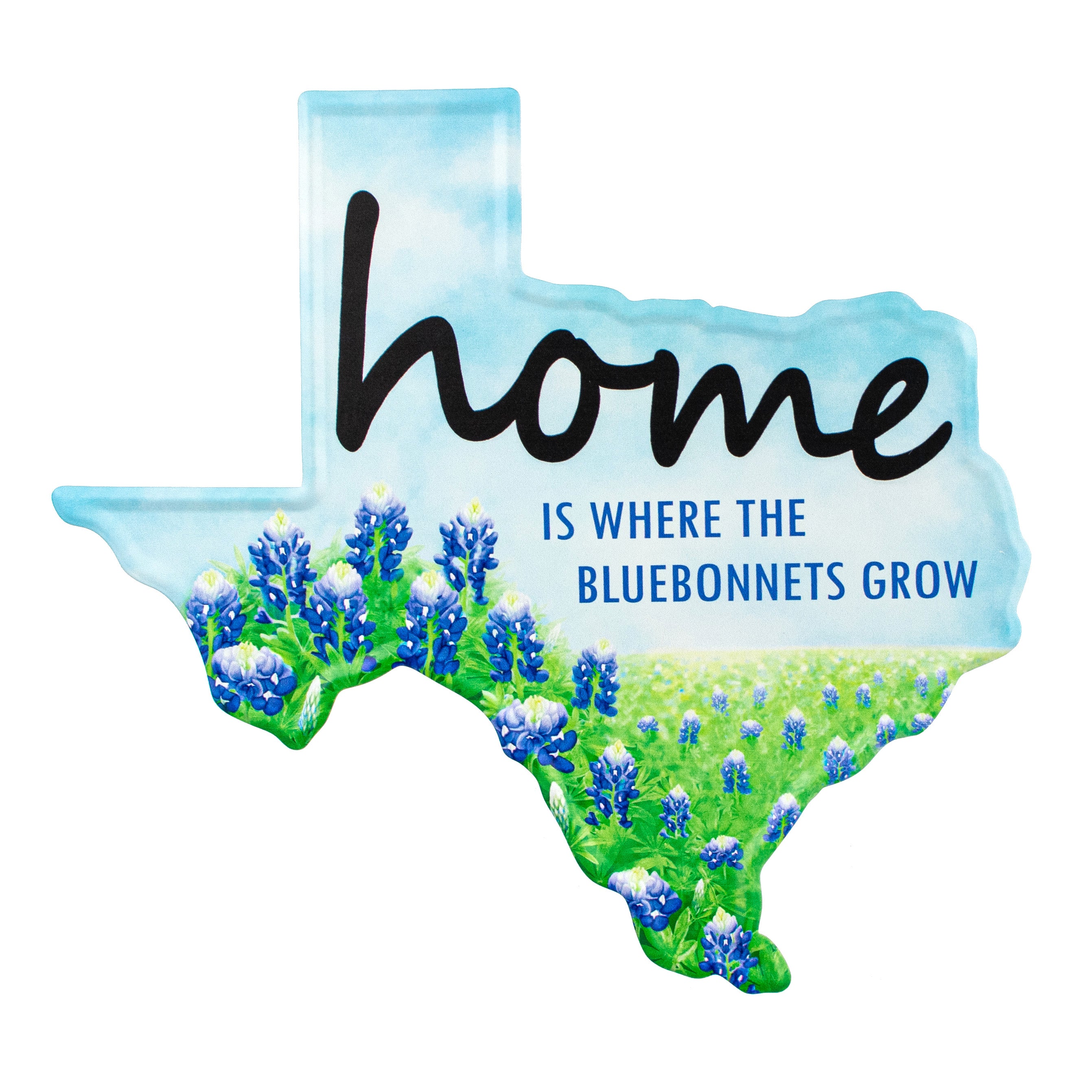 12.5" Metal Embossed Hanger: Texas Bluebonnets Item Number: MD1061