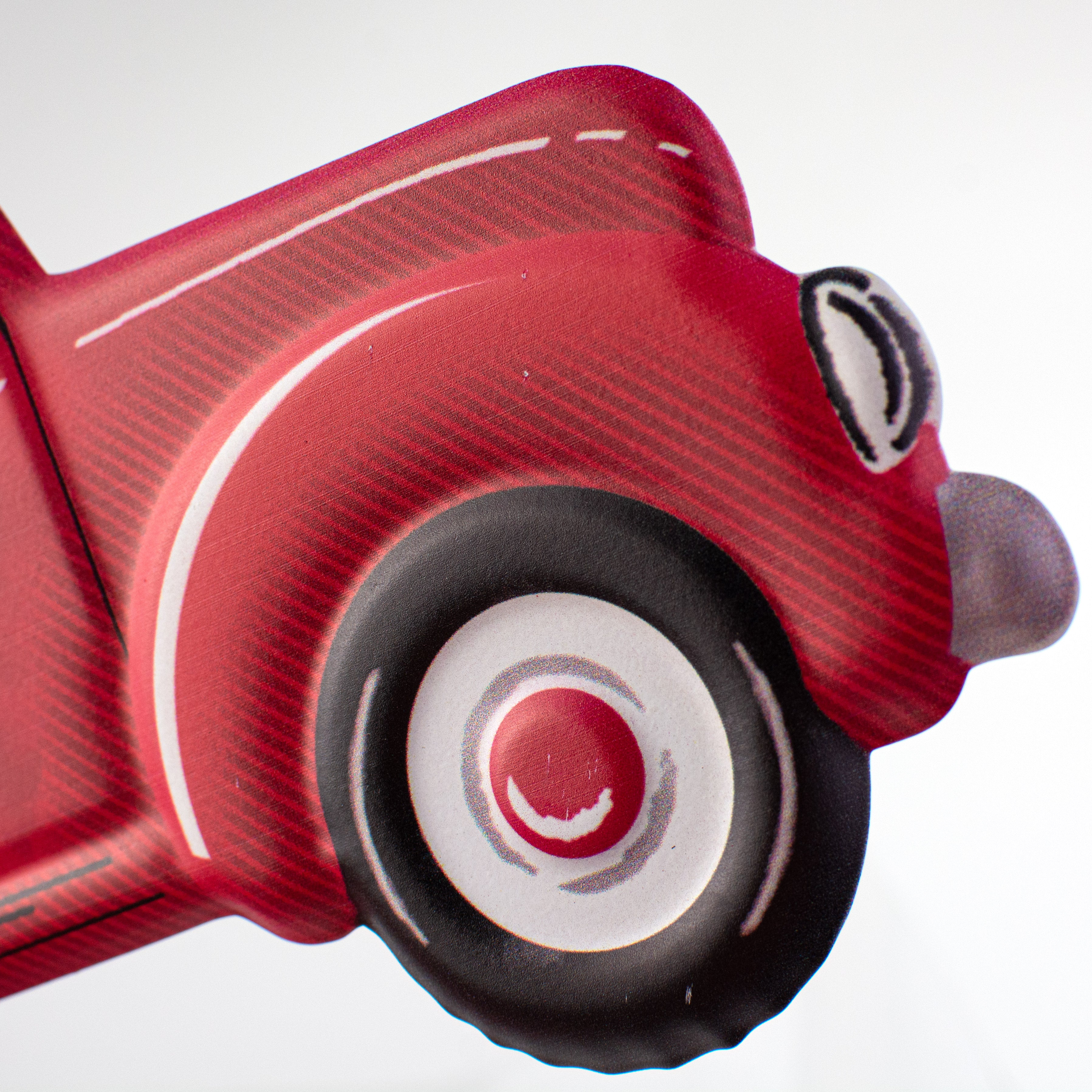 12" Metal Embossed Hanger: Truck detail photo 3