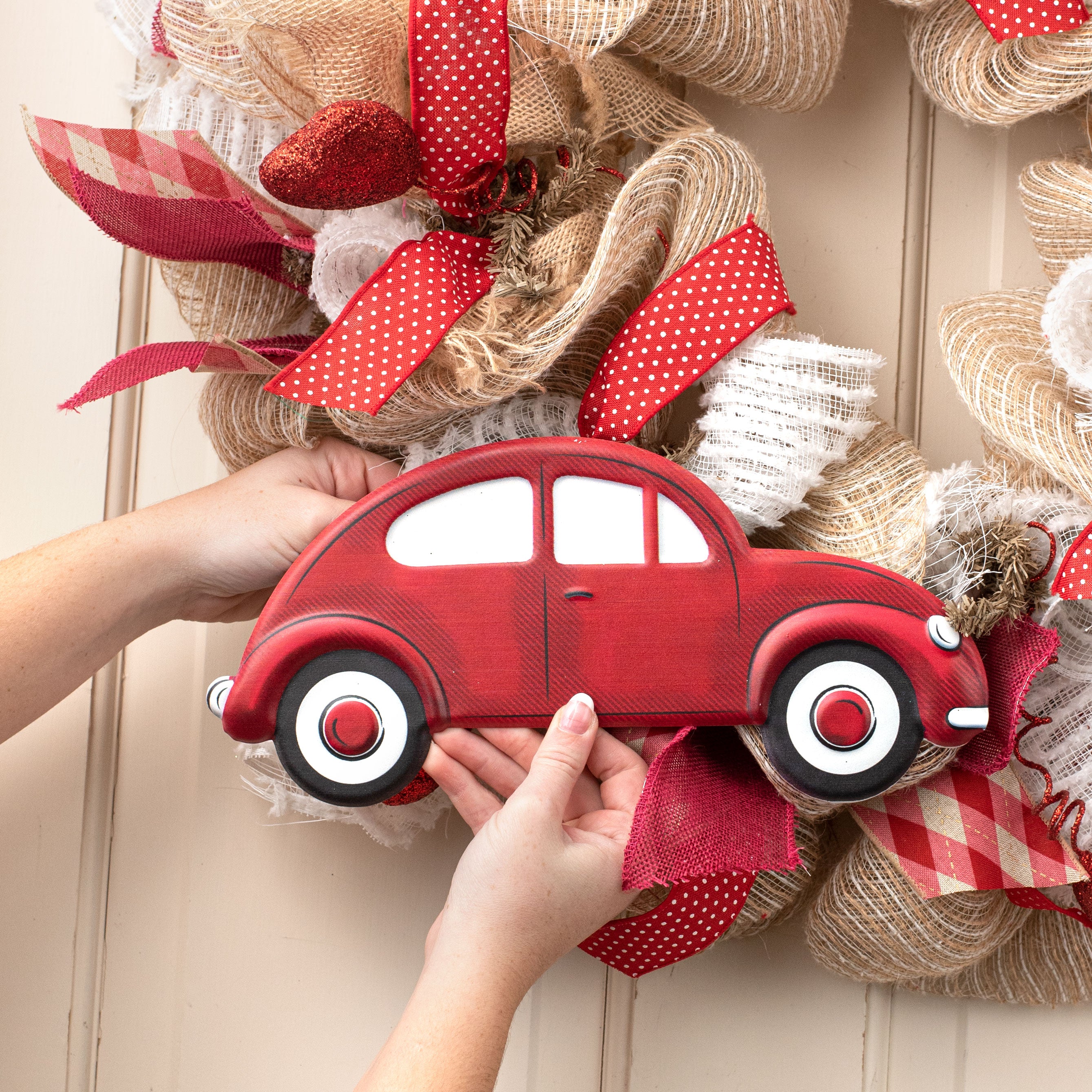 12" Metal Embossed Hanger: Vintage Bug Lifestyle Photo
