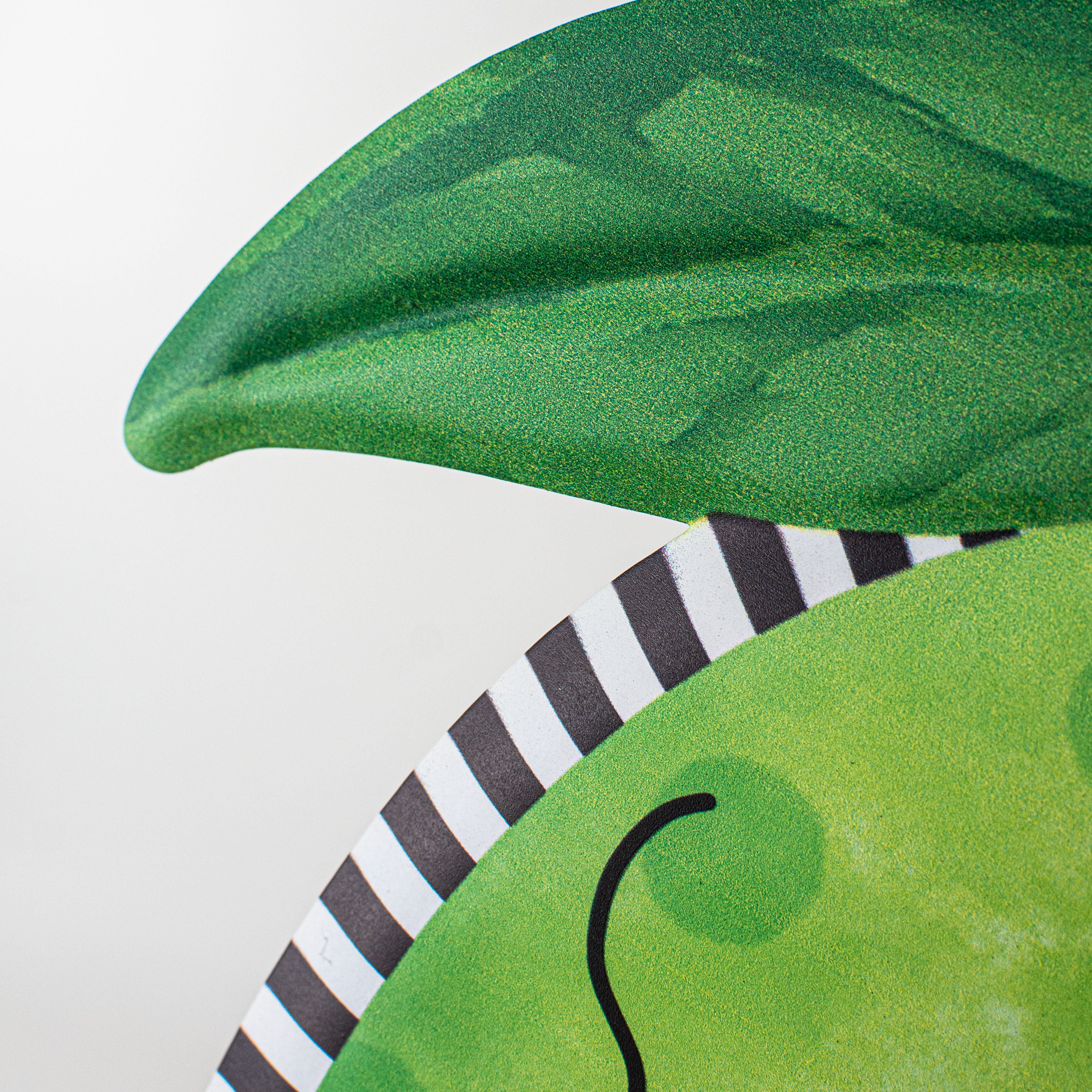 12" Metal Embossed Hanger: Welcome Lime detail photo 3