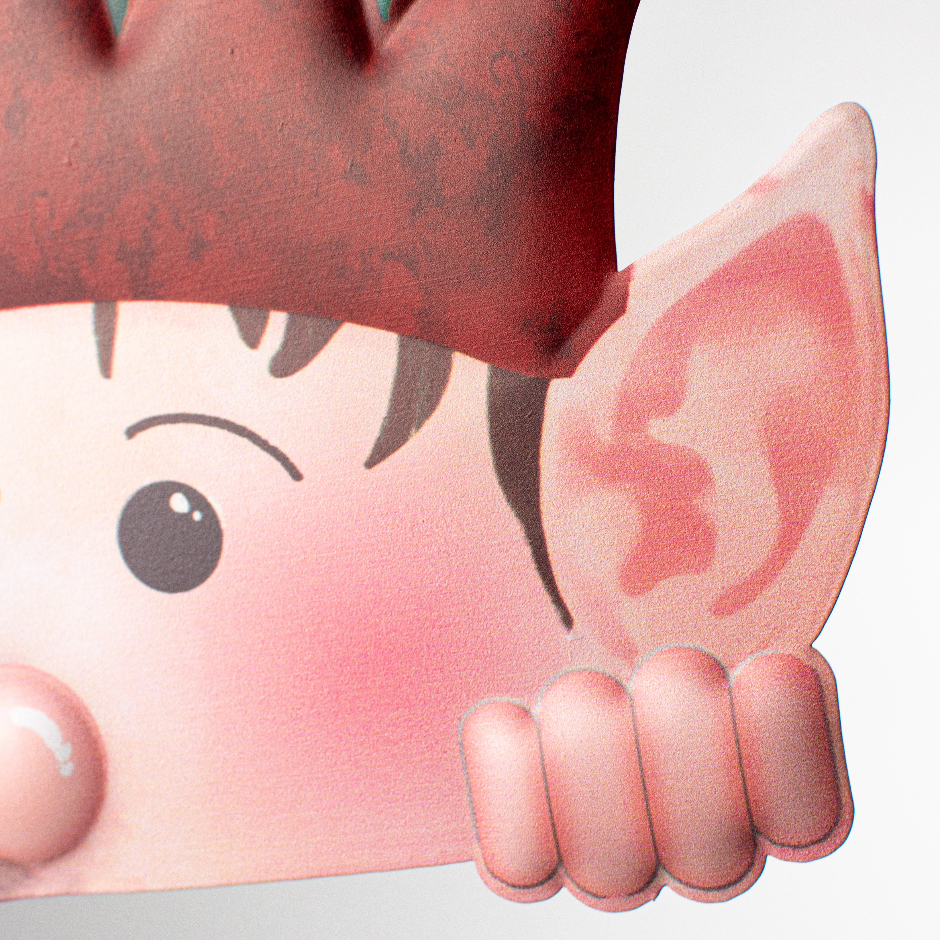 12" Metal Embossed Decoration: Peeking Elf detail photo 4