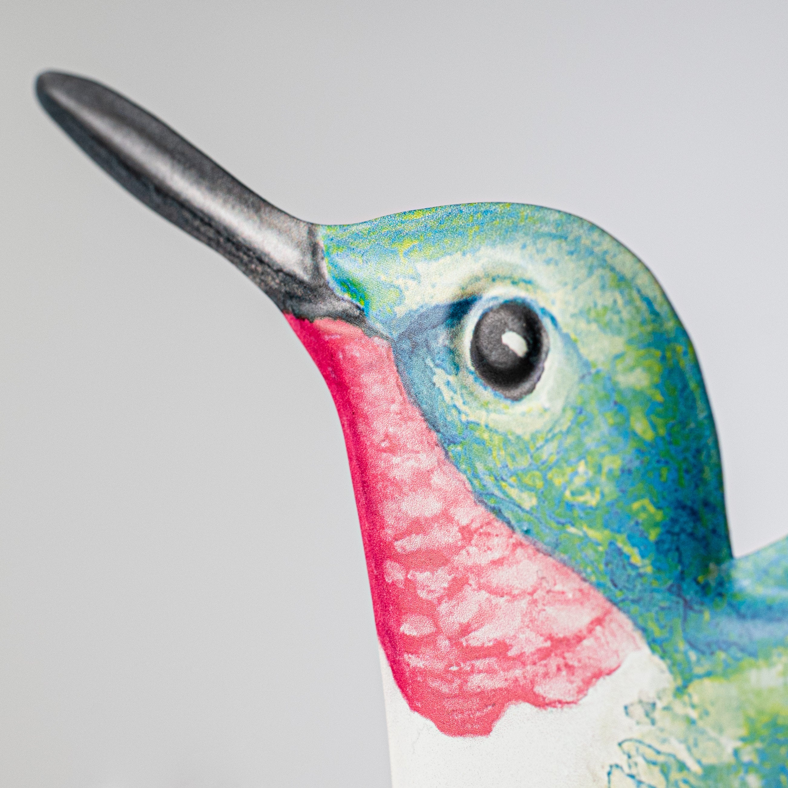 12" Metal Embossed Sign: Hummingbird detail photo 4