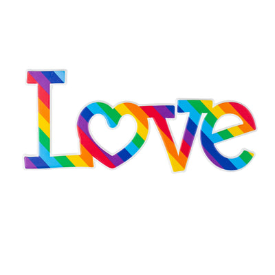 13" Metal Embossed Sign: Rainbow Love Item Number: MD1196