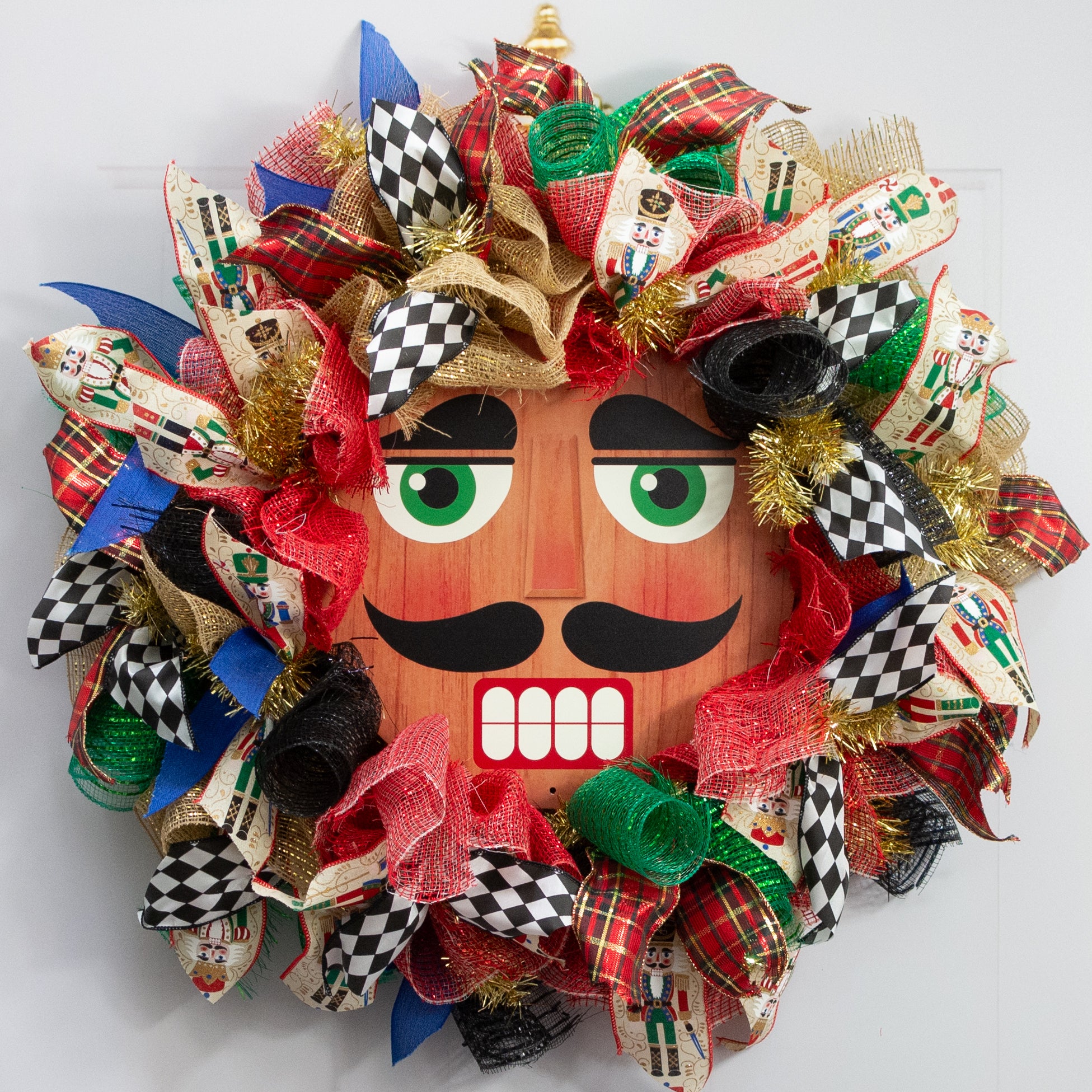 12" Metal Face Sign: Brown Nutcracker Lifestyle Photo