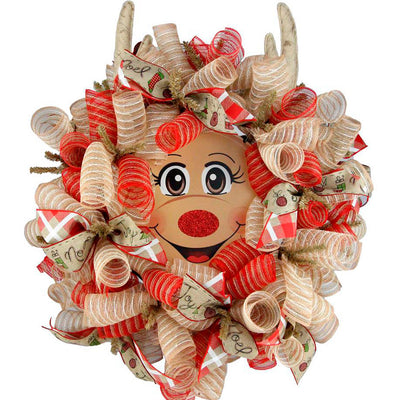 12" Metal Face Sign: Reindeer Lifestyle Photo