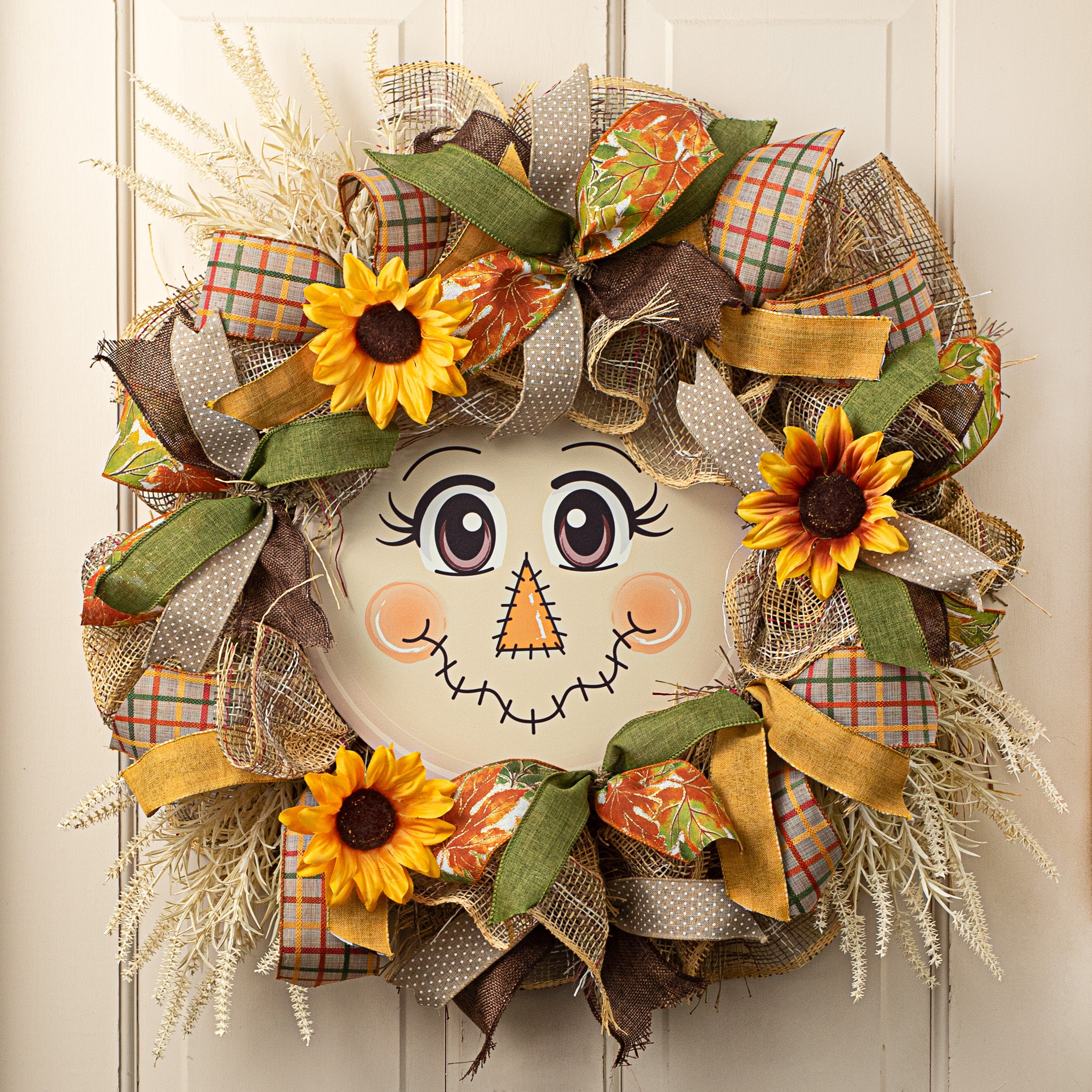 12" Metal Face Sign: Scarecrow Lifestyle Photo