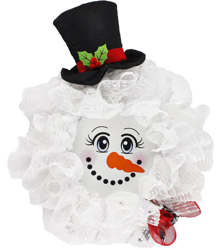 12" Metal Face Sign: Snowman Lifestyle Photo