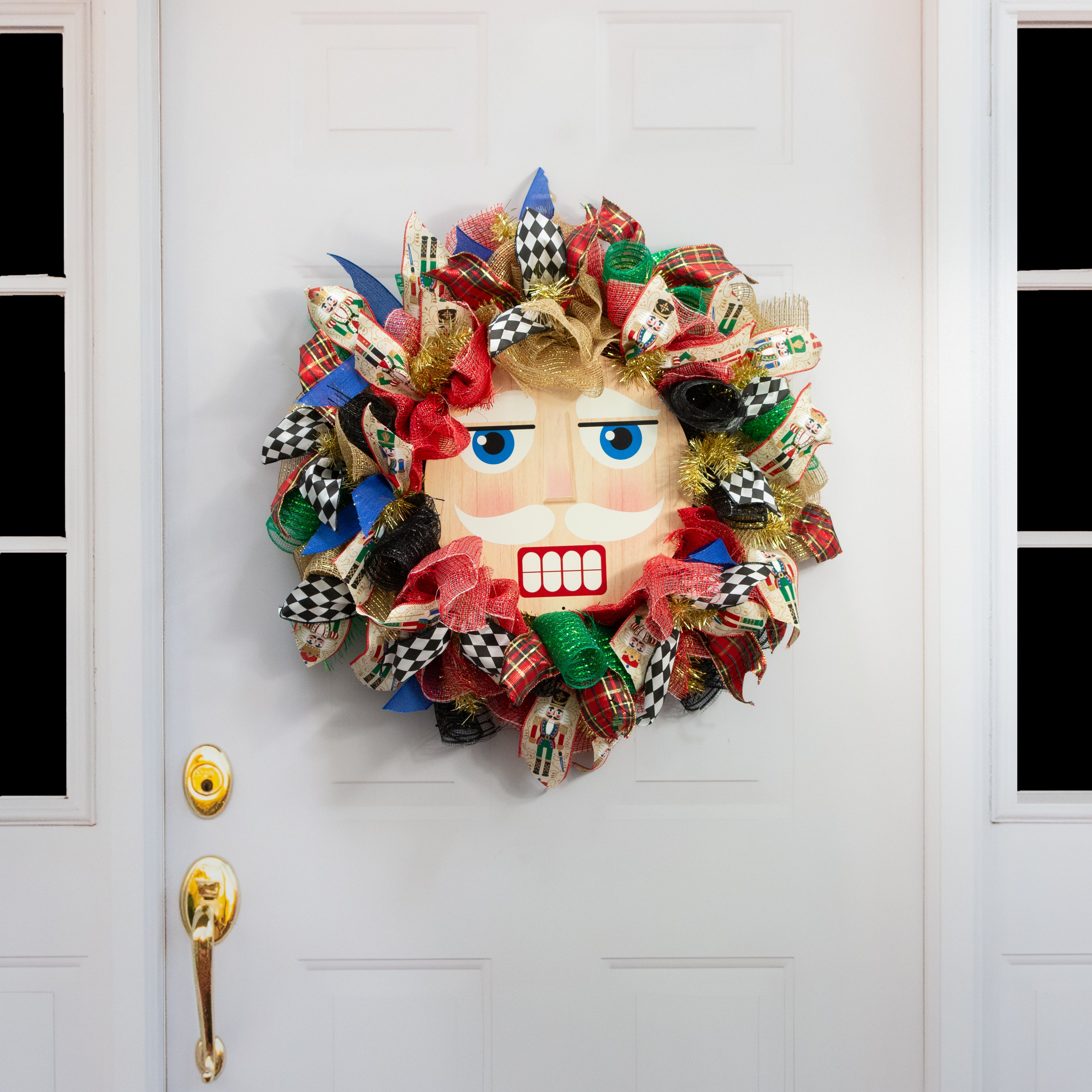 12" Metal Face Sign: Tan Nutcracker detail photo 4