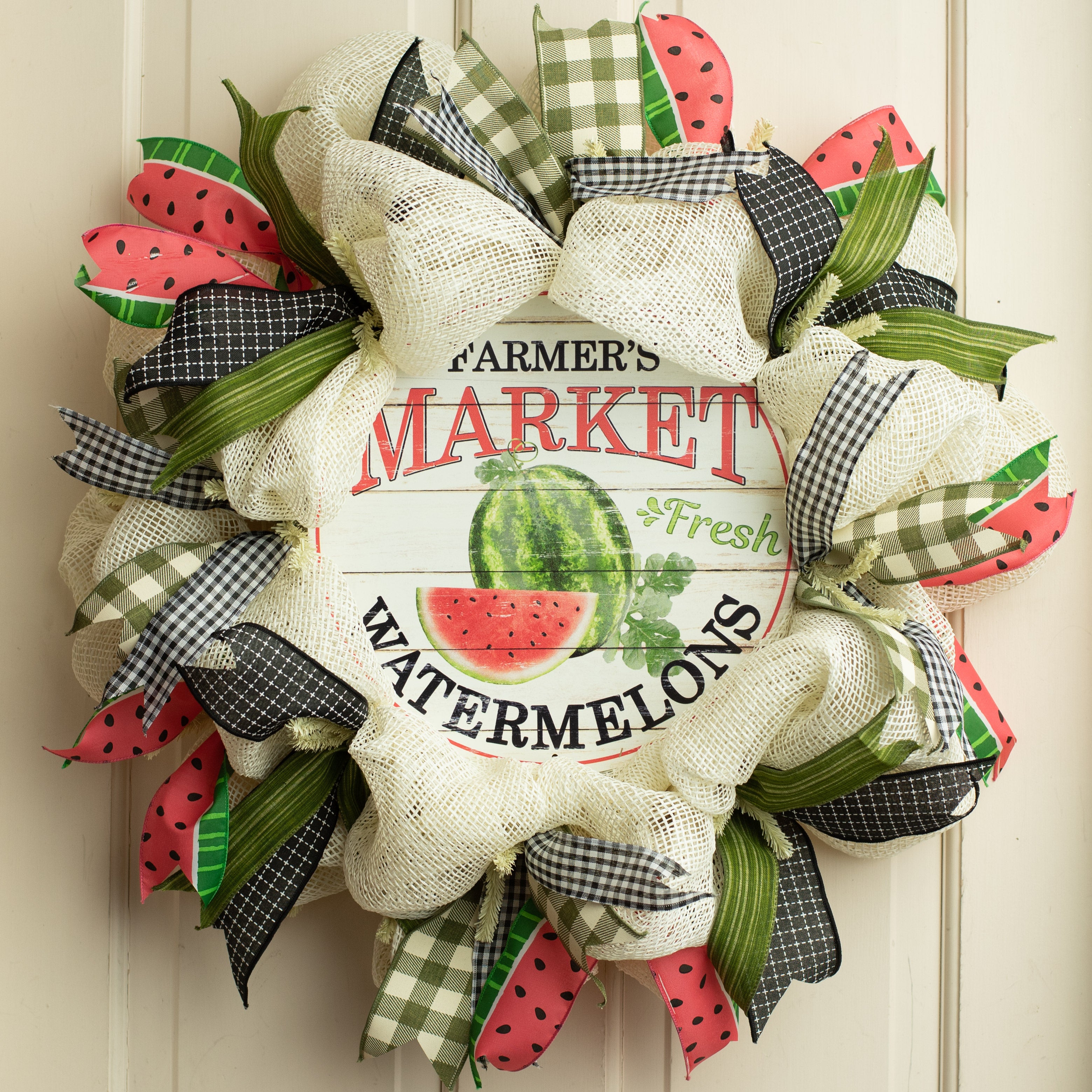 12" Metal Farmer's Market Sign: Watermelon Lifestyle Photo