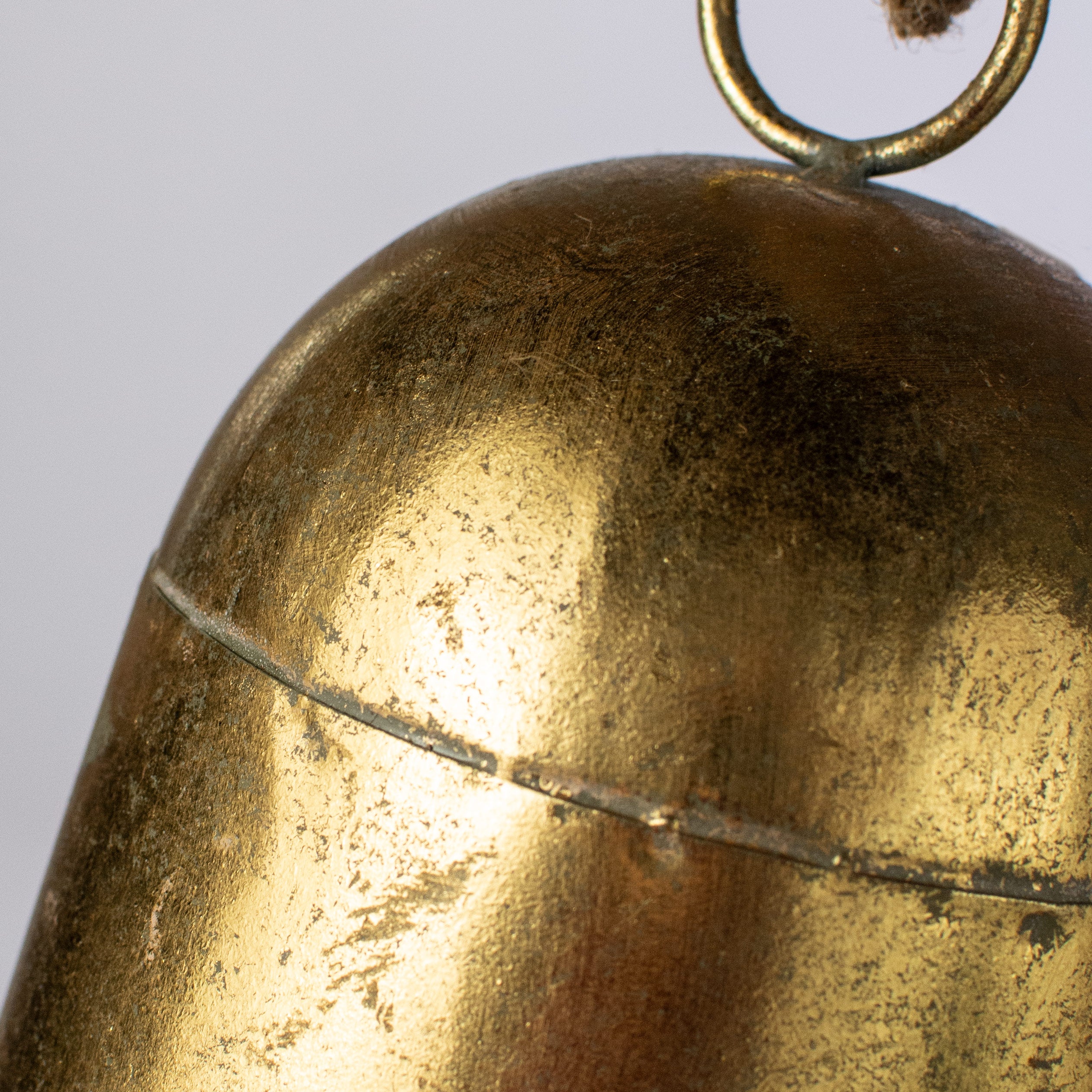 9" Metal Liberty Bell: Brushed Gold detail photo 3