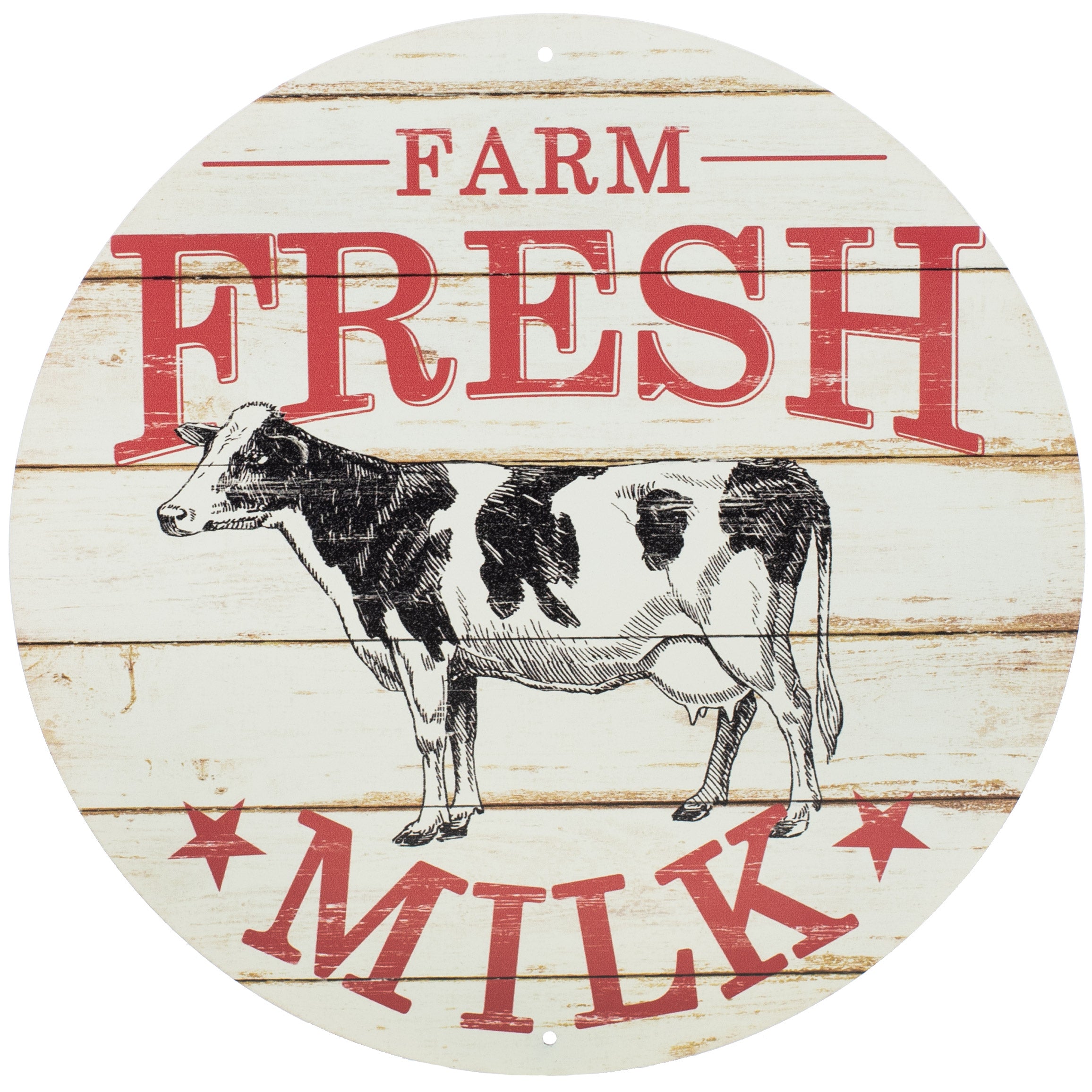 12" Metal Sign: Farm Fresh Milk Item Number: MD0347
