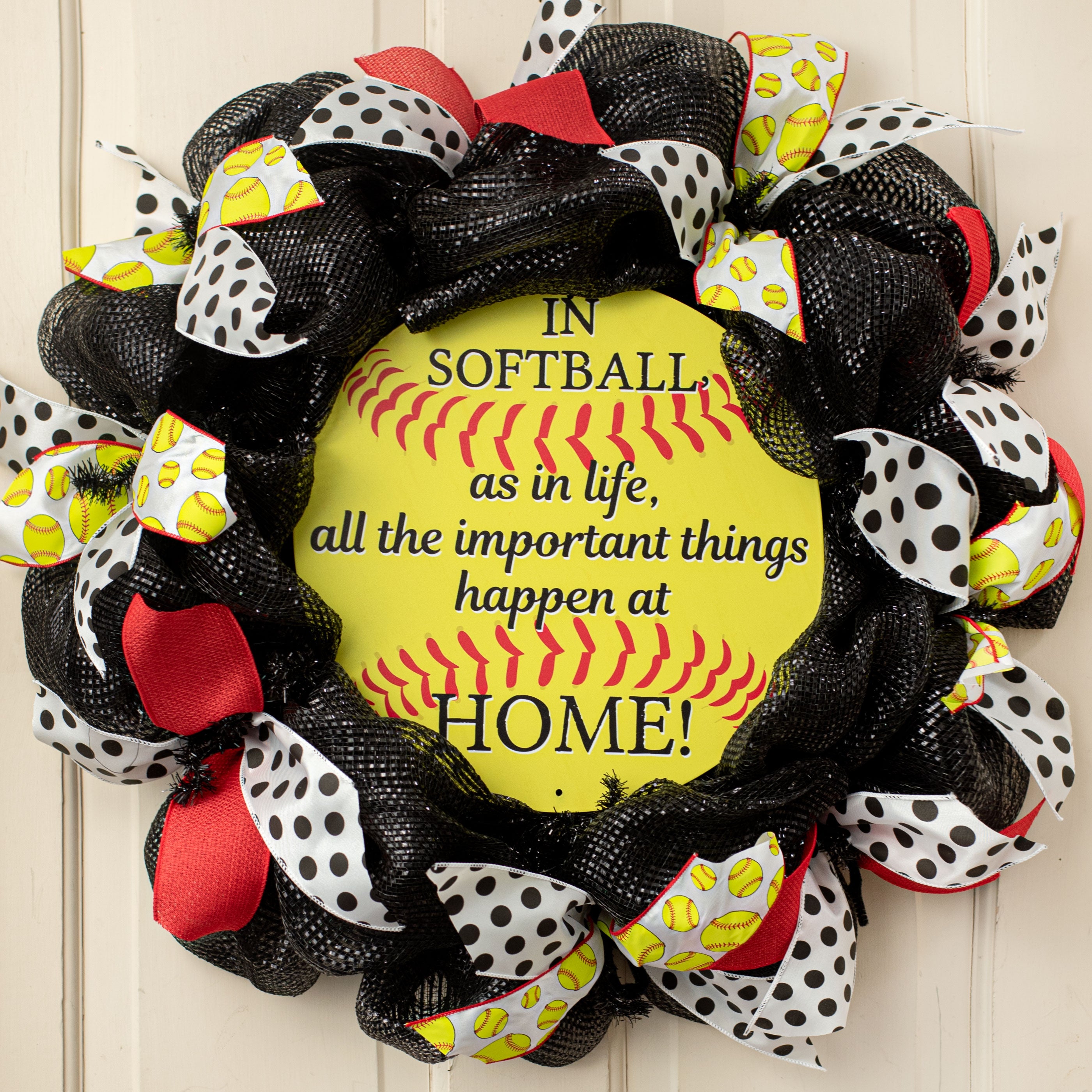 12" Metal Sign: In Softball Life Lifestyle Photo