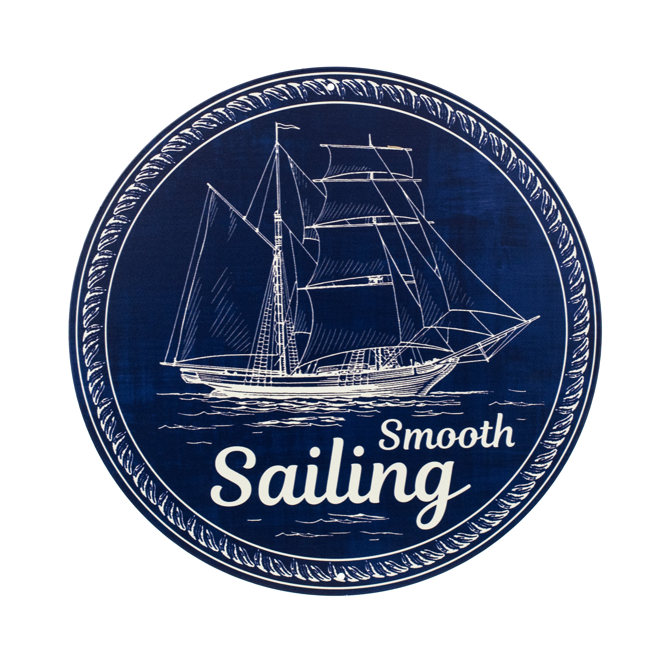 8" Metal Sign: Smooth Sailing Sailboat Item Number: MD1273