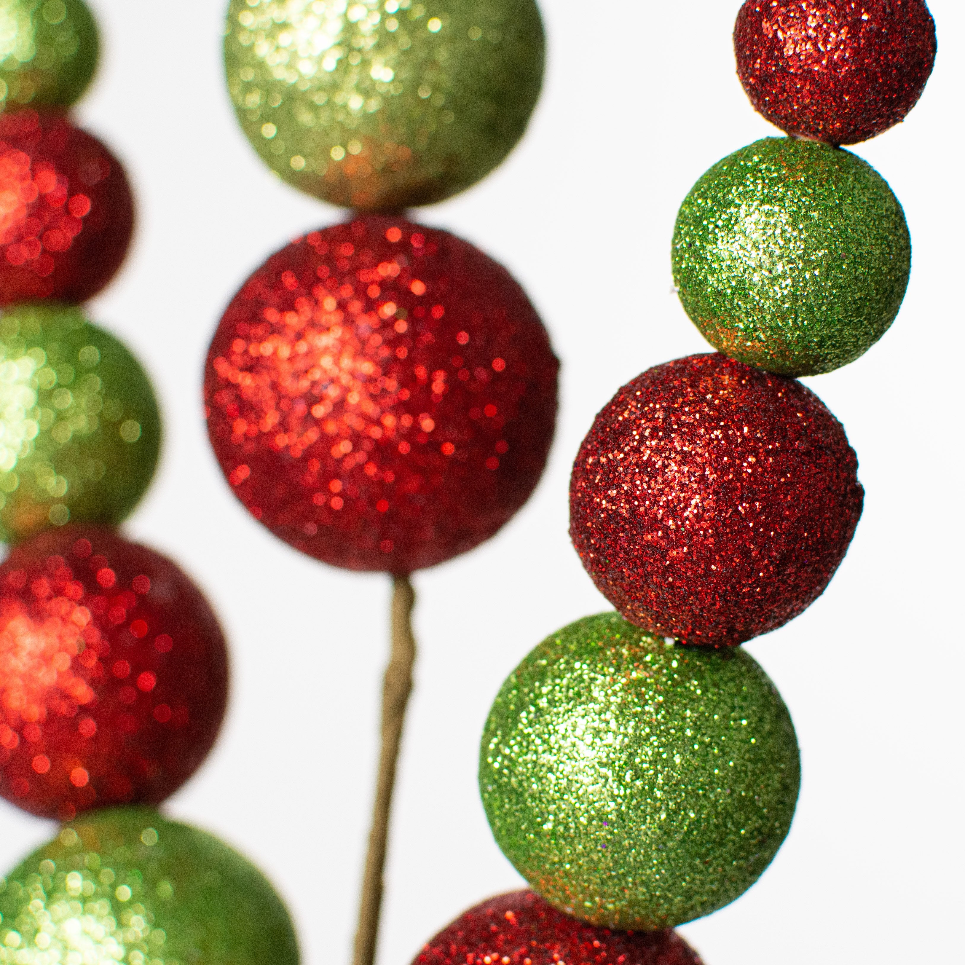 24" Metallic Ball Spray: Red & Lime Green Lifestyle Photo