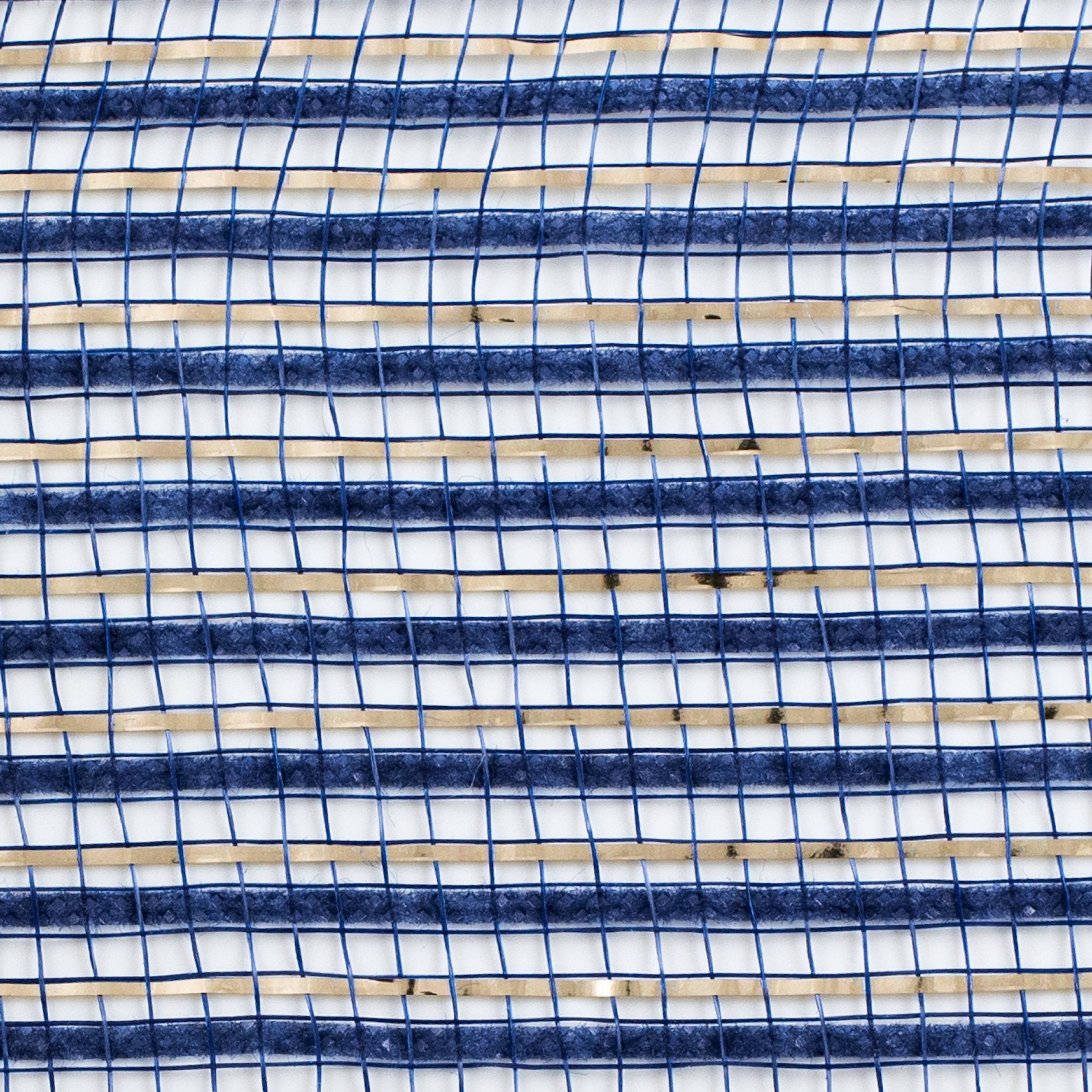 10" Metallic Breeze Mesh: Champagne & Navy Blue detail photo 3