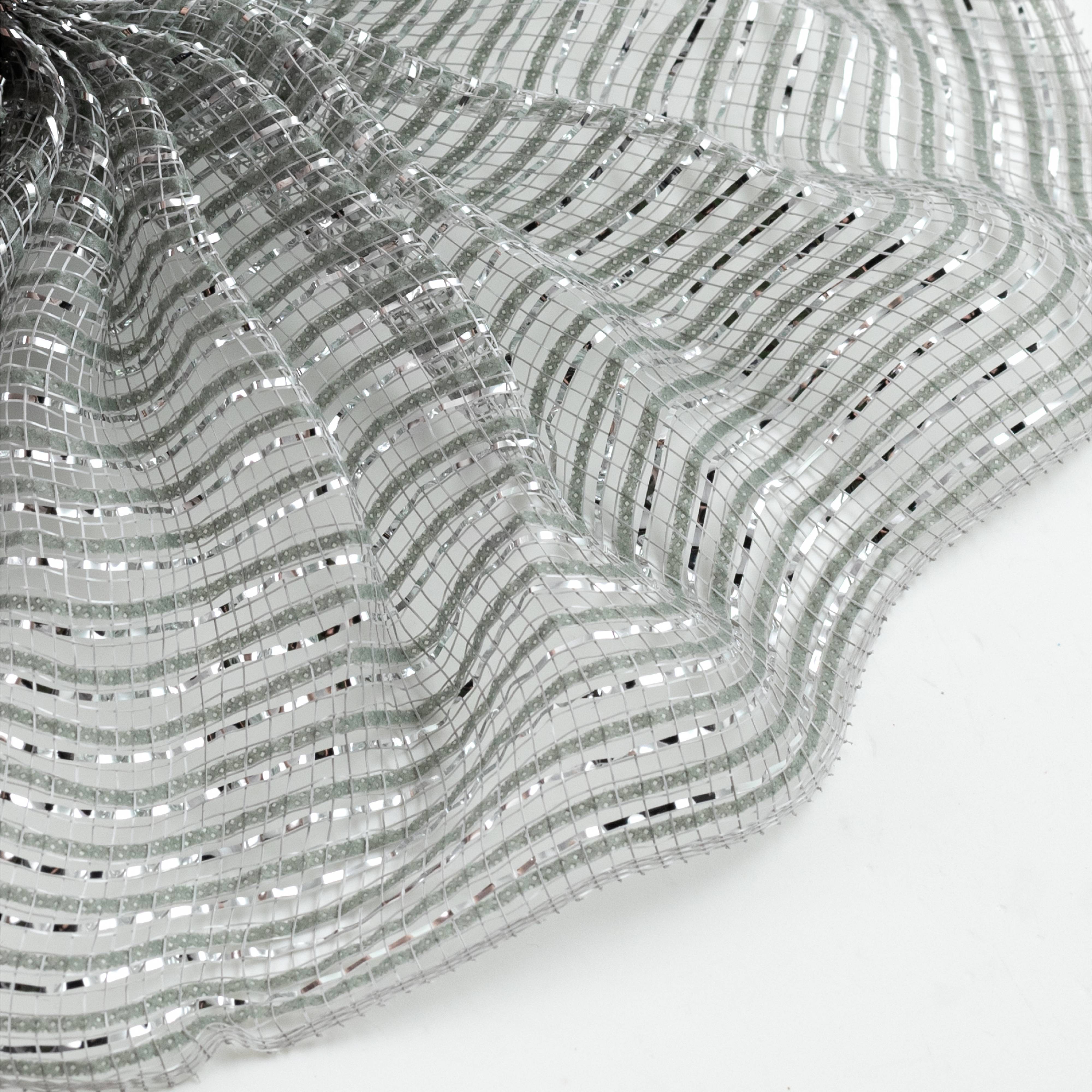 10" Metallic Breeze Mesh: Silver & Grey Lifestyle Photo