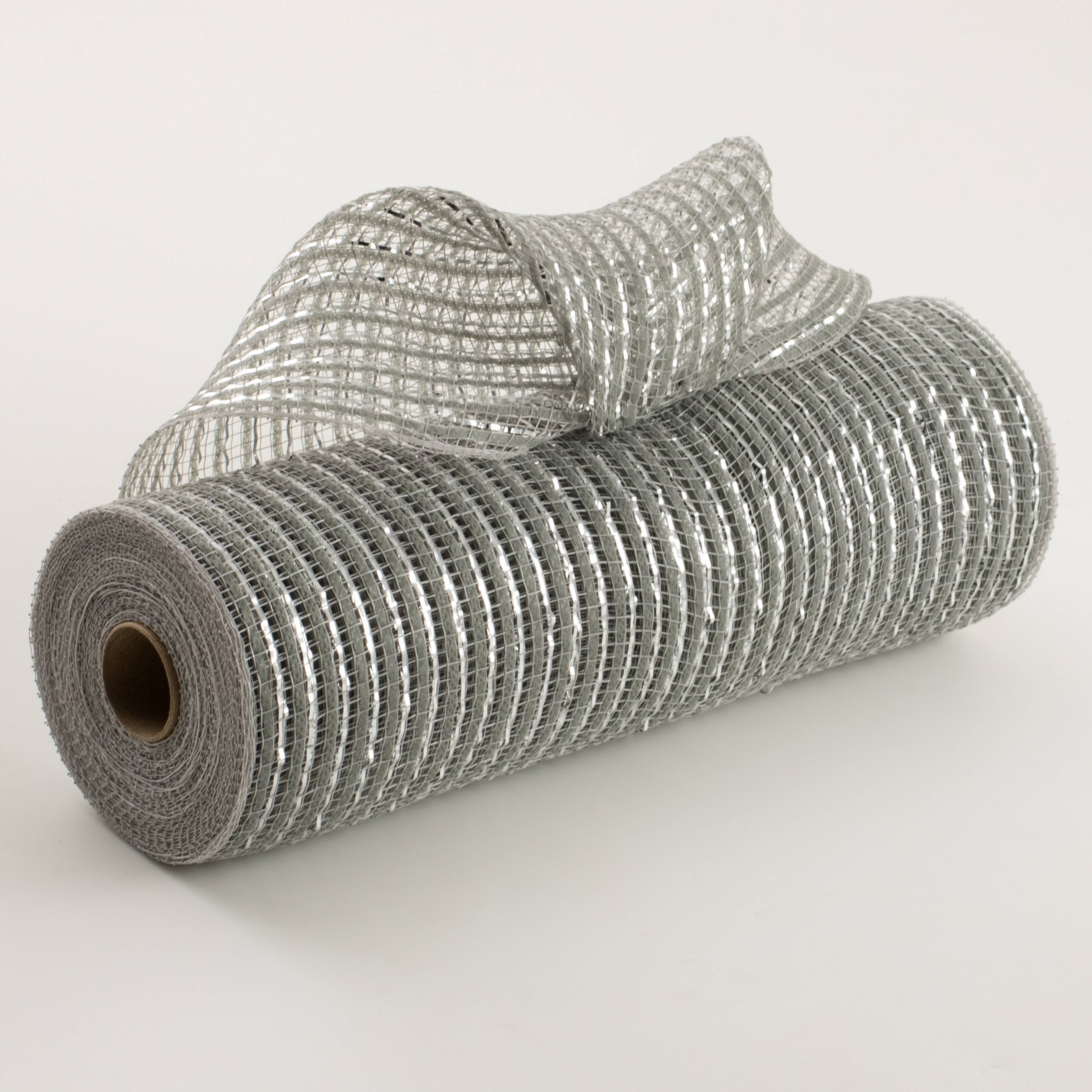 10" Metallic Breeze Mesh: Silver & Grey Item Number: XB240810-16