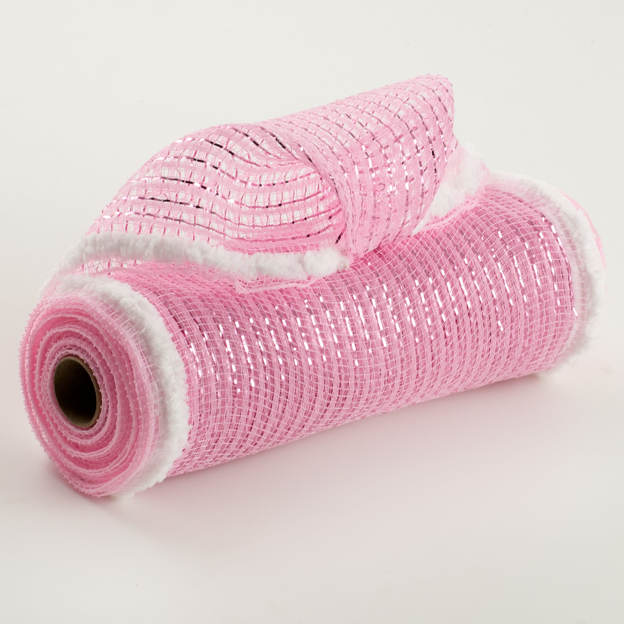 10" Metallic Fat Snow Edge Breeze Mesh: Pink (5 Yards) Item Number: XB241310-03