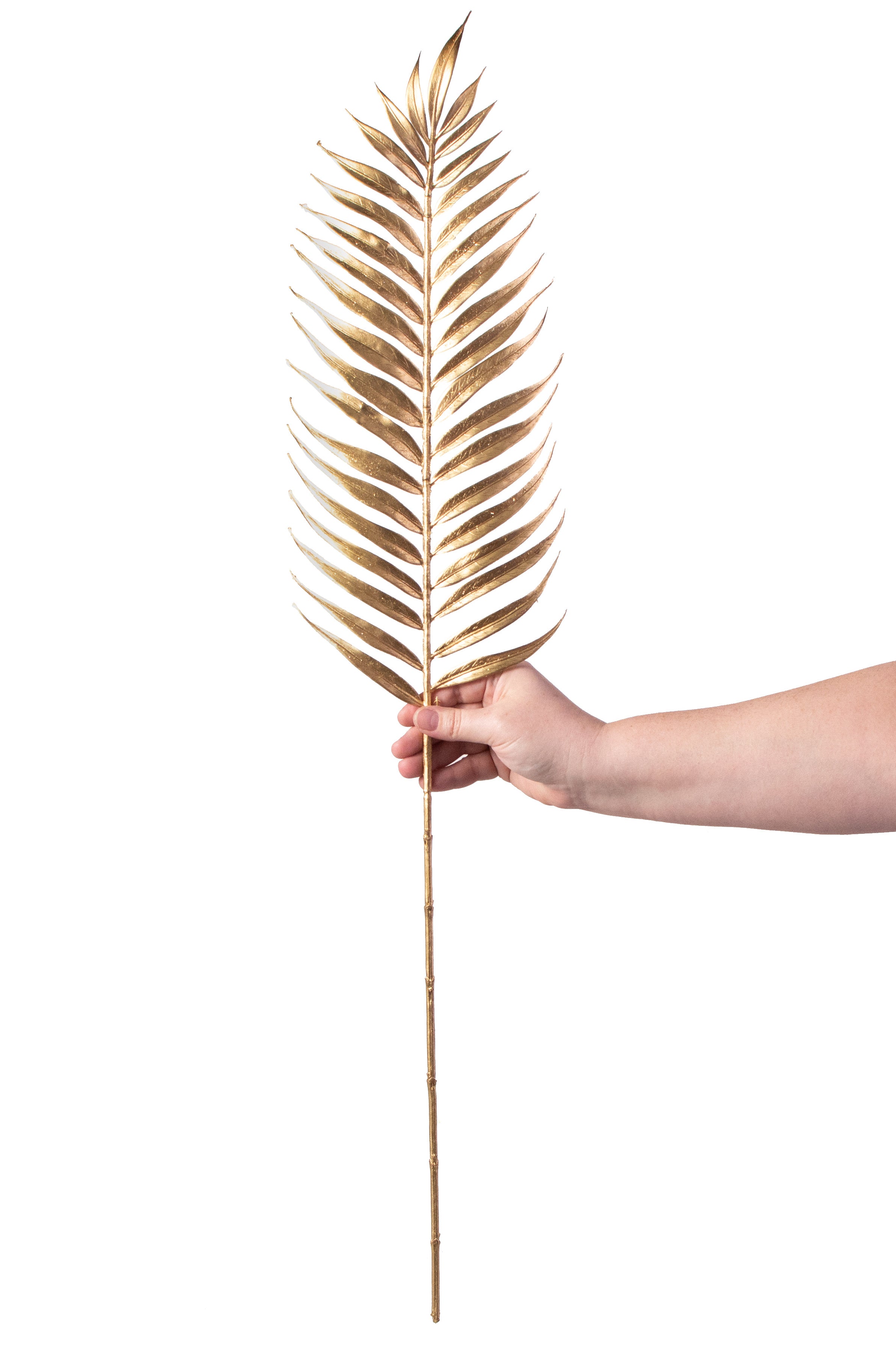 33" Metallic Fern Spray: Gold detail photo 3