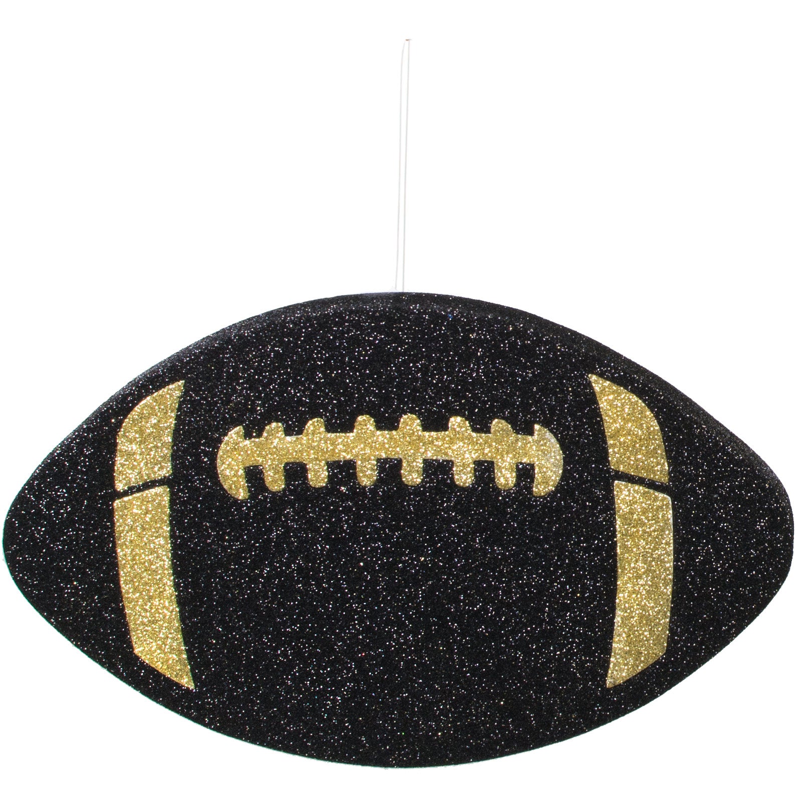 12" Metallic Glitter Football: Black & Gold Item Number: MD0272H6