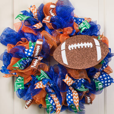 12" Metallic Glitter Football: Brown & White Lifestyle Photo