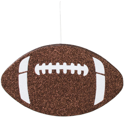 12" Metallic Glitter Football: Brown & White Item Number: MD027204