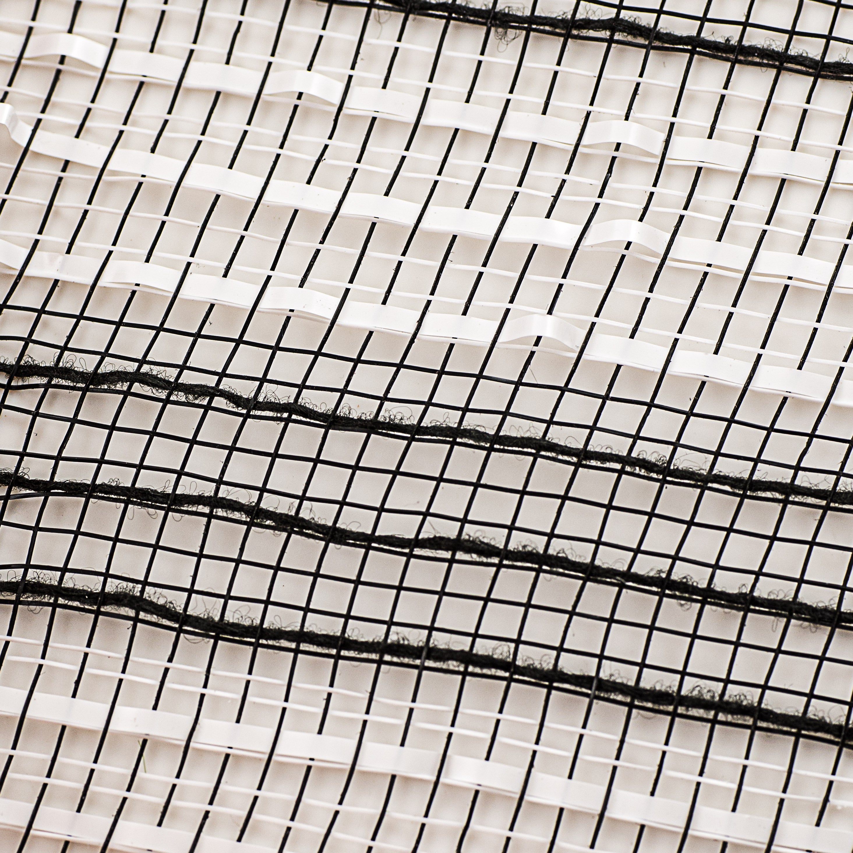 10" Metallic Stripe Fabric Mesh: Black & White detail photo 3