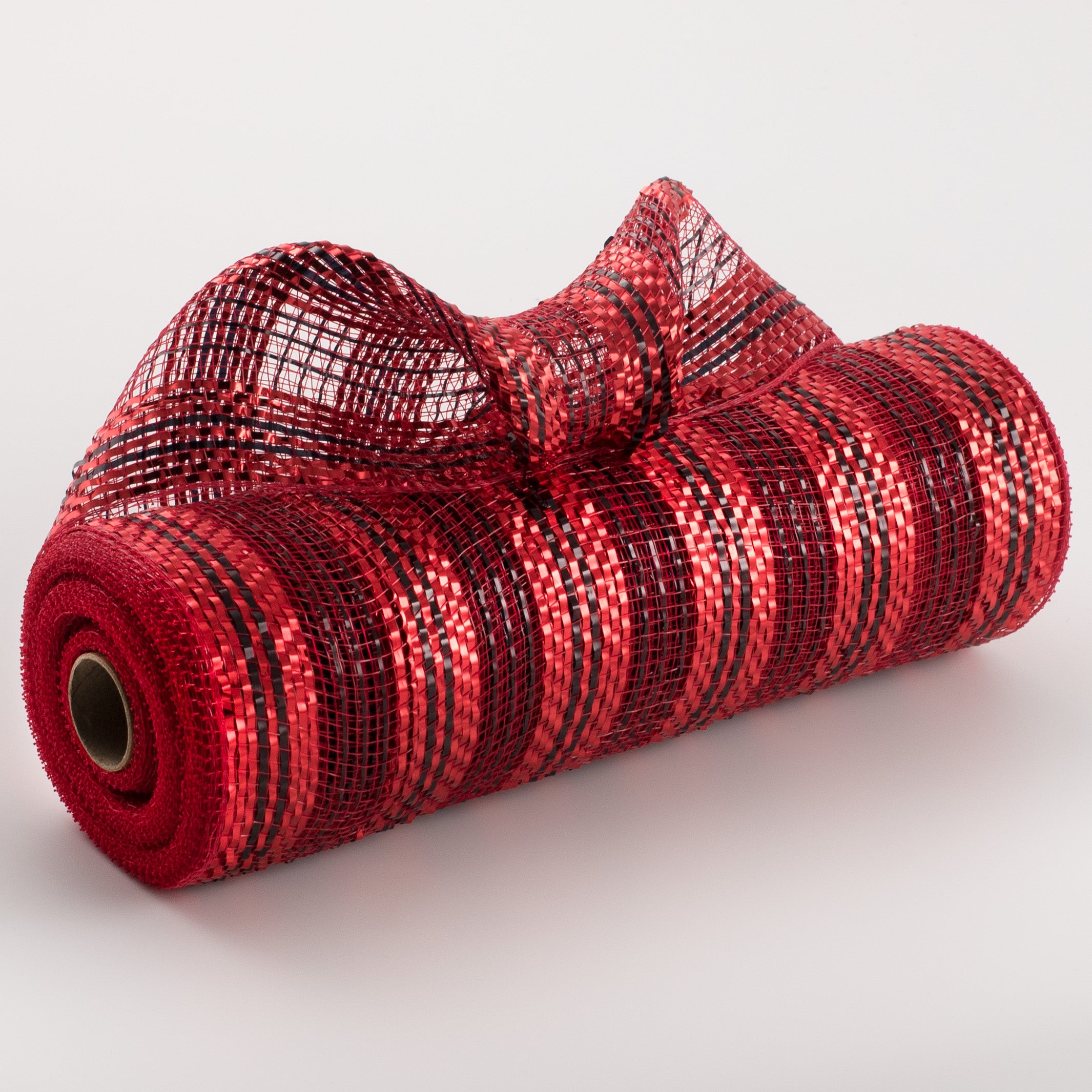 10" Metallic Stripe Mesh: Red, Dark Red, Black Item Number: XB108810-10