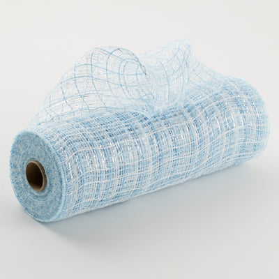 10" Metallic Tweed Mesh: Light Blue, White, Silver Item Number: XB235710-04