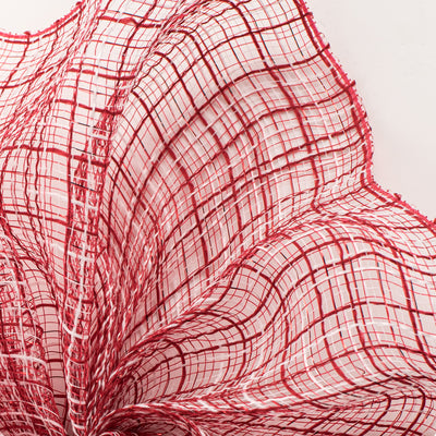 10" Metallic Tweed Mesh: Red & White Lifestyle Photo
