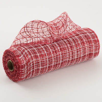 10" Metallic Tweed Mesh: Red & White Item Number: XB235710-12