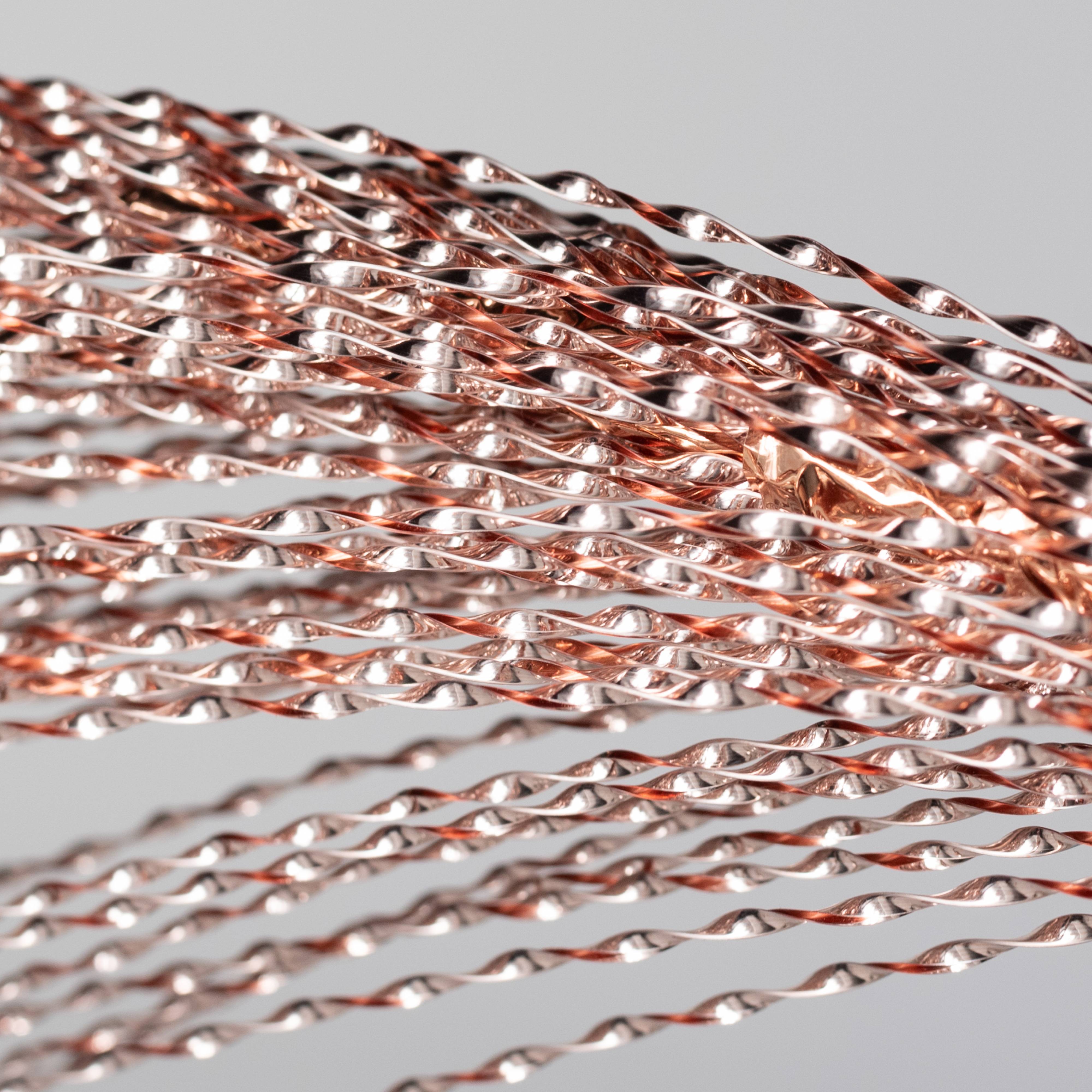 32" Metallic Twisted Grass Spray: Rose Gold Lifestyle Photo