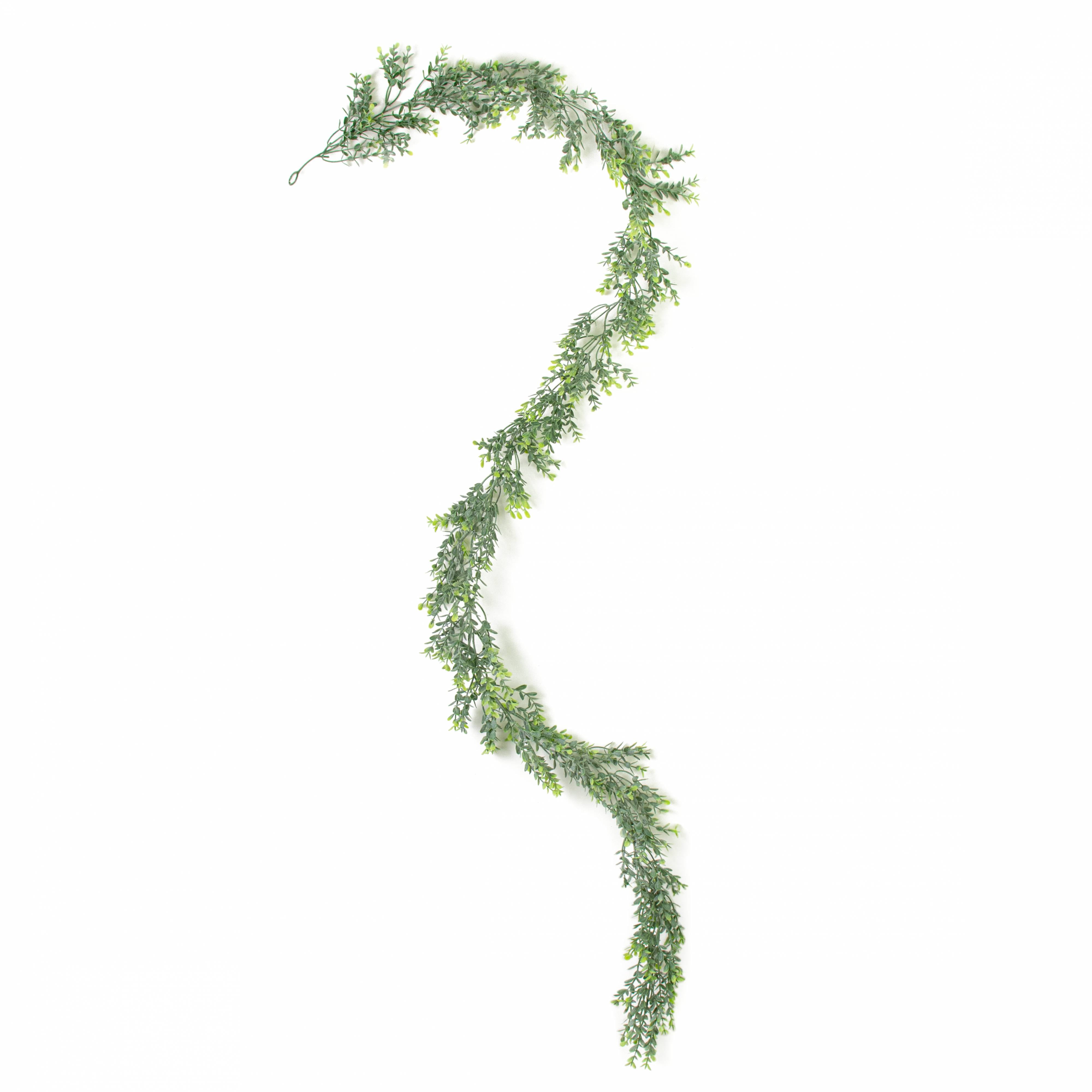 6' Mini Boxwood Garland detail photo 4