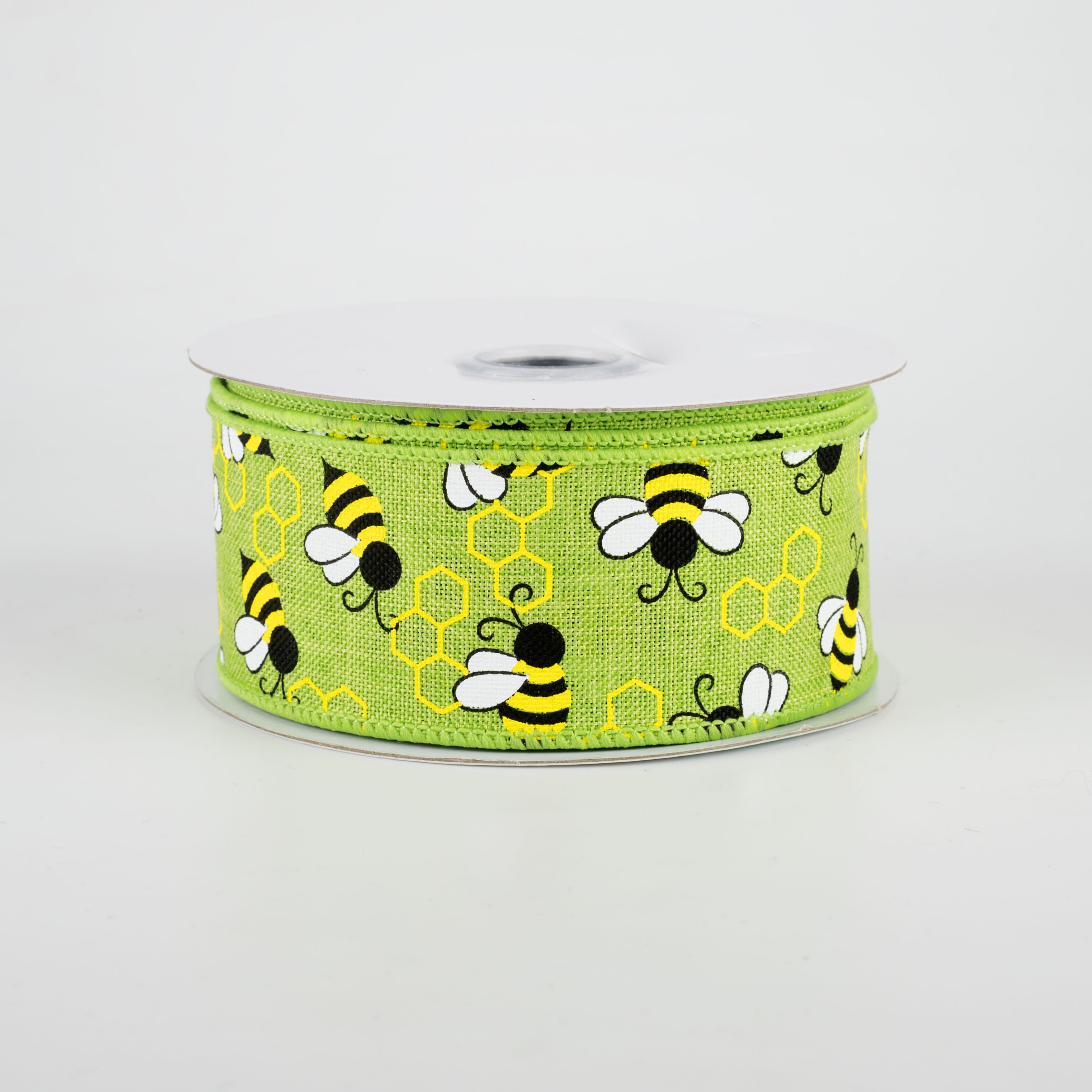 1.5" Mini Bumblebees Ribbon: Lime (10 Yards)