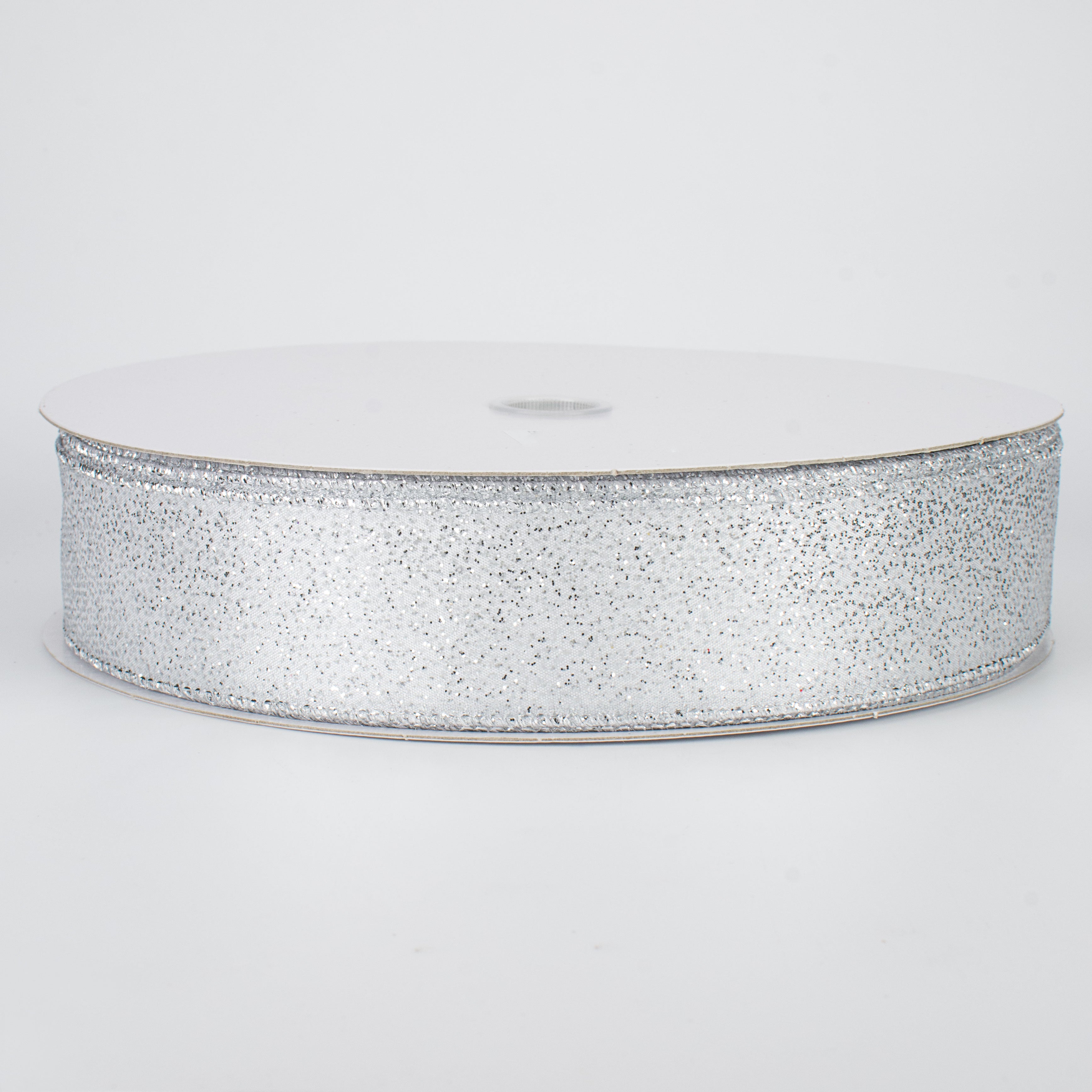 1.5" Mini Glitter Dots Ribbon: Silver (50 Yards) Item Number: CH0709-136