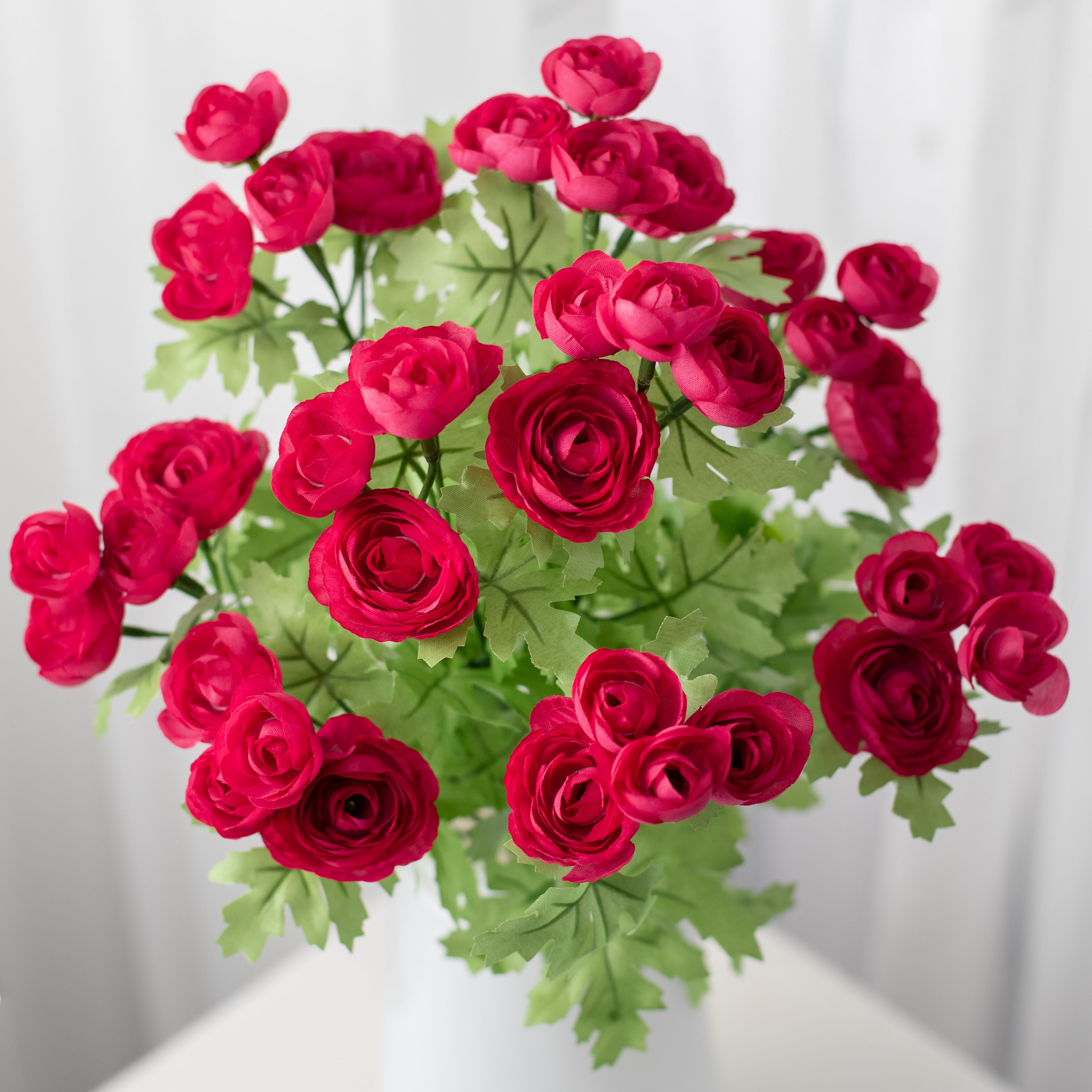 17" Mini Ranunculus Bush: Fuchsia Pink Item Number: 63514BT