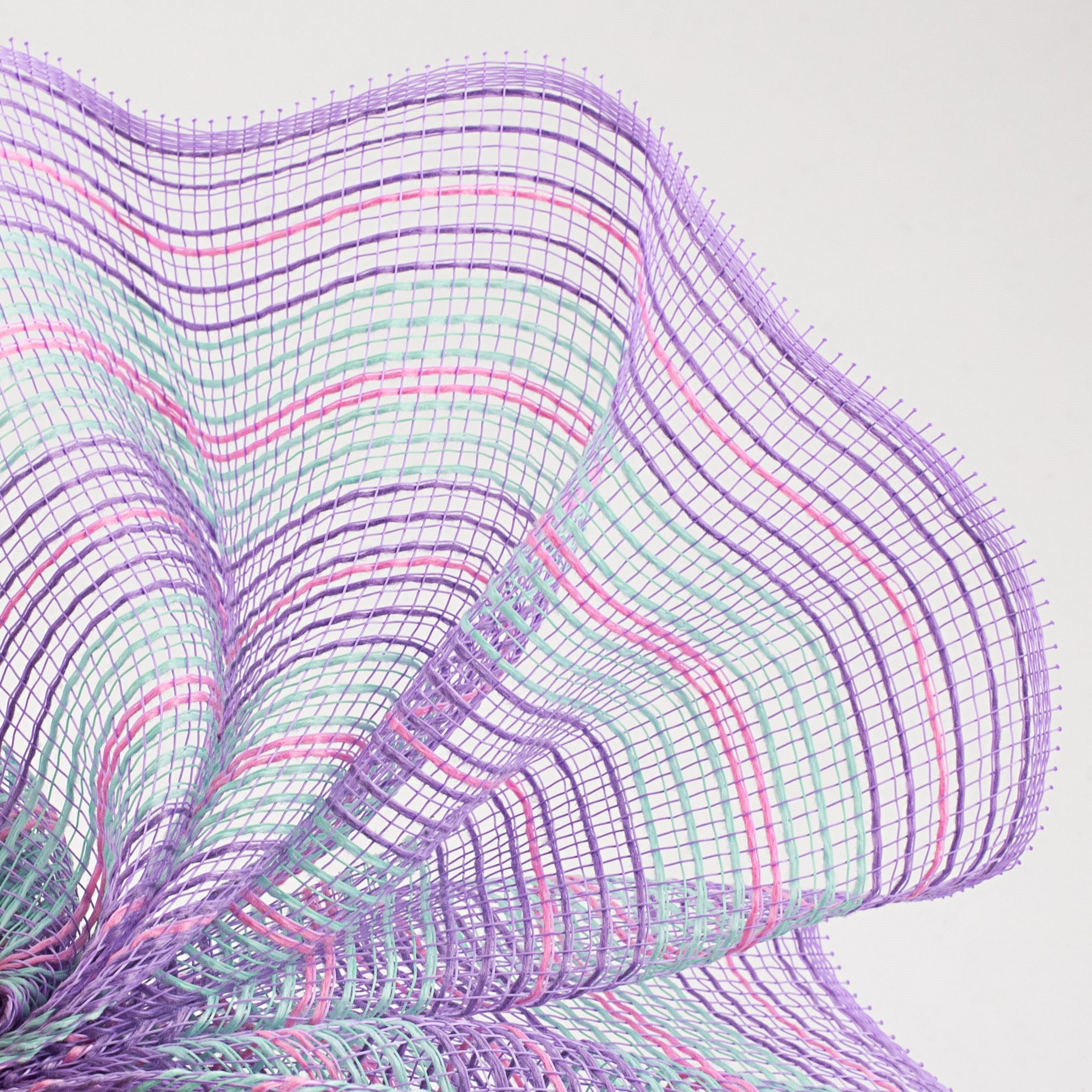 10" Mini Stripe Mesh: Lavender, Mint, Light Pink Lifestyle Photo
