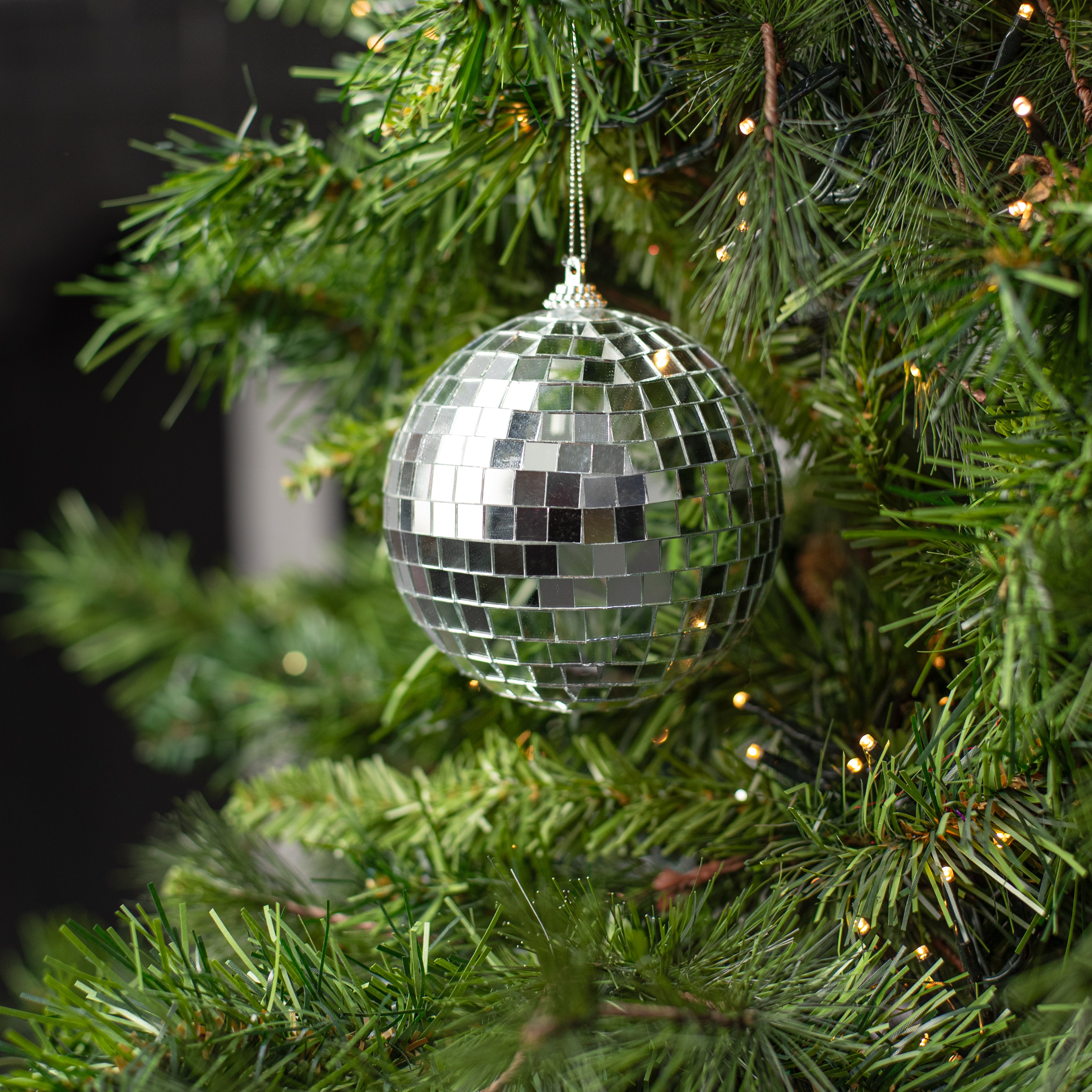 4" Mirror Disco Ball Ornament Lifestyle Photo