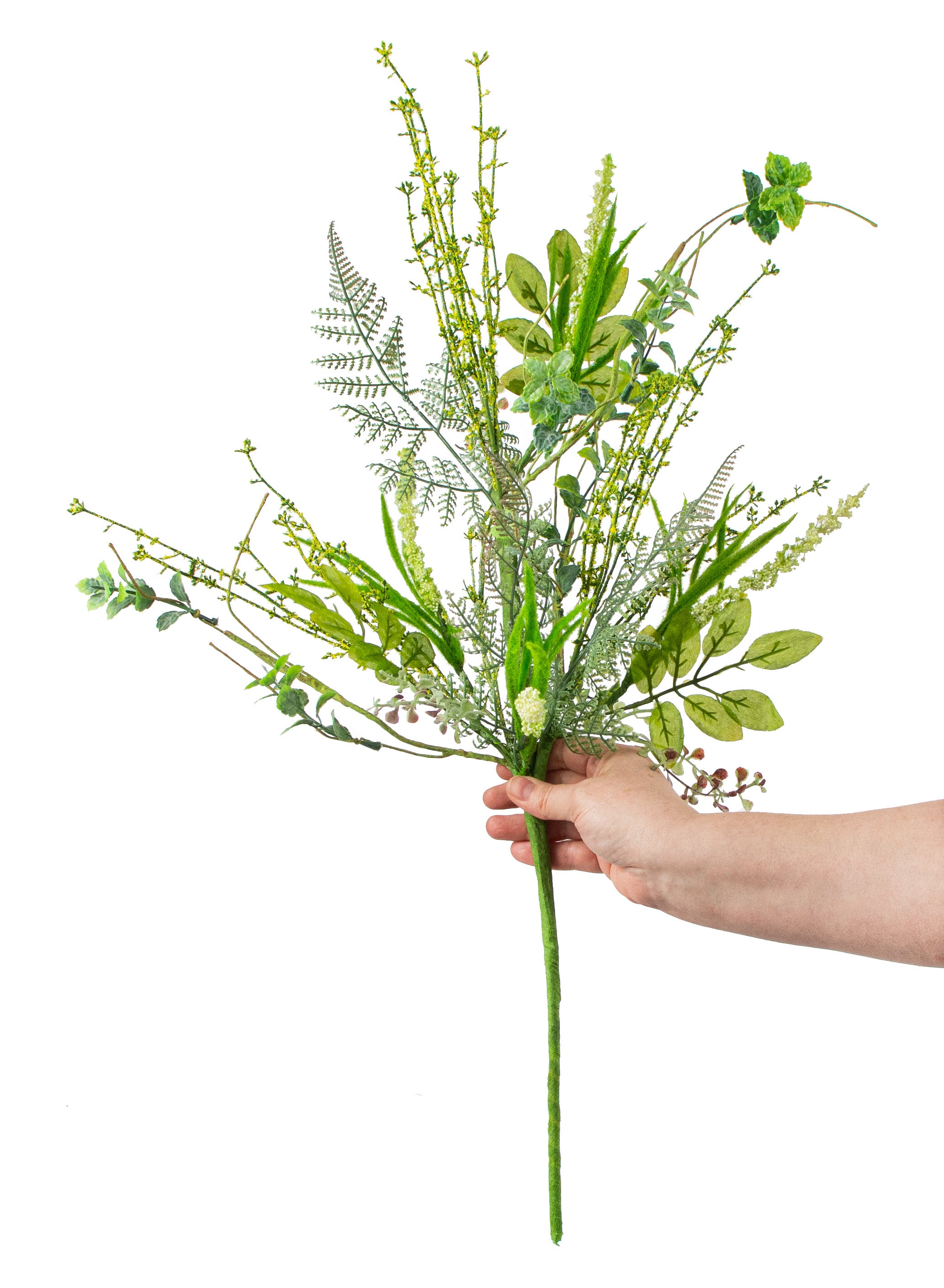 28" Mixed Leaves Twig Filler Spray detail photo 3