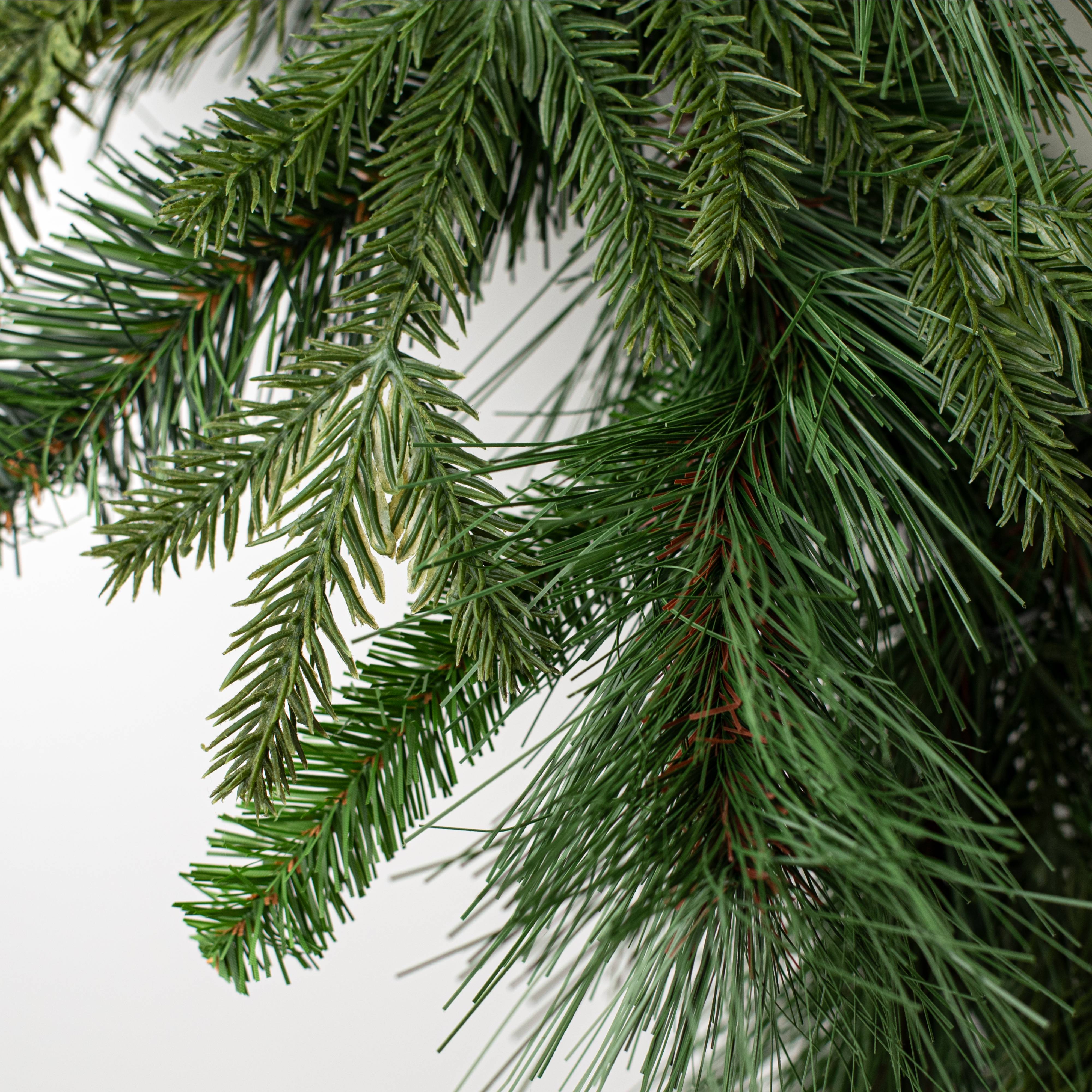 6' Mixed Pine Greenery Garland with UV Protection detail photo 5