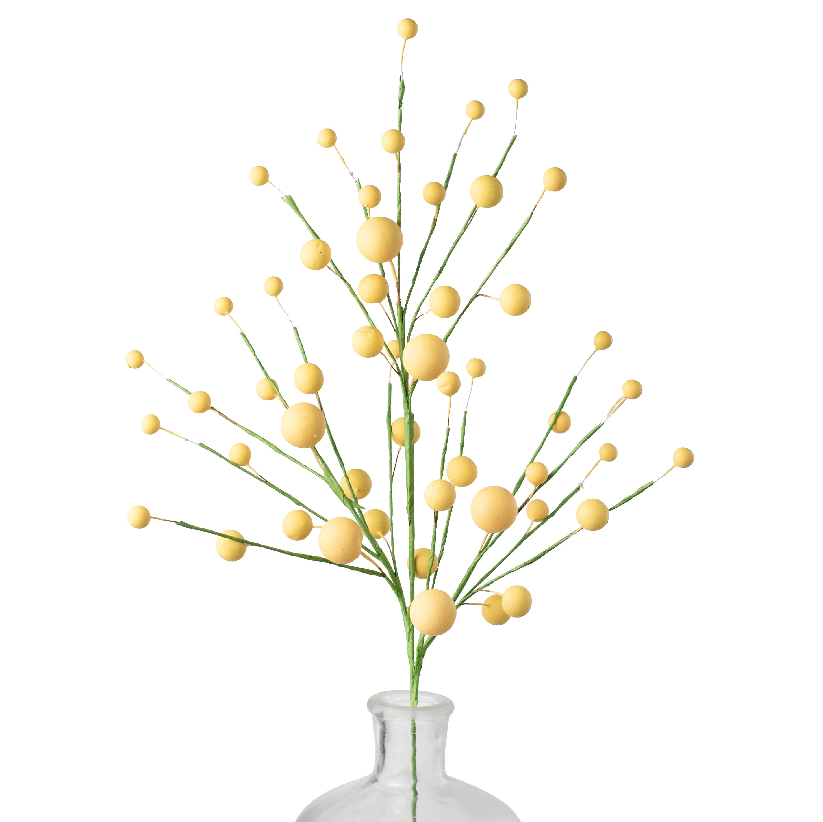 26" Mixed Size Berry Spray: Yellow Item Number: MN028829