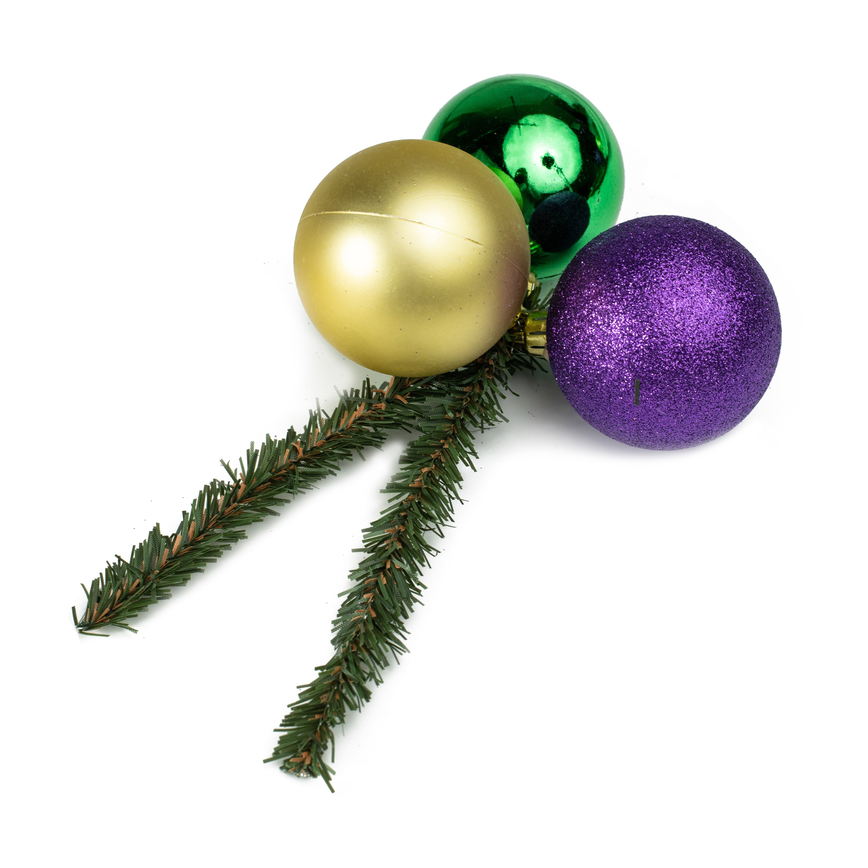 60MM Ball Cluster On Wire Tinsel Tie: Mardi Gras Item Number: XP355258