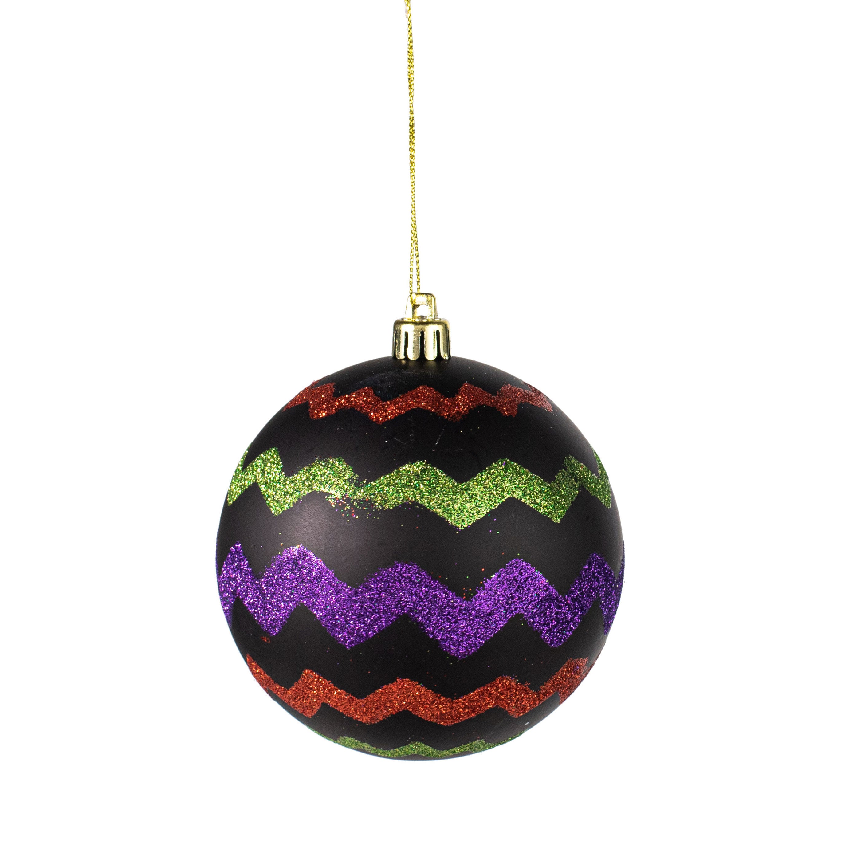 100MM Chevron Ball Ornament: Halloween Item Number: HH7407