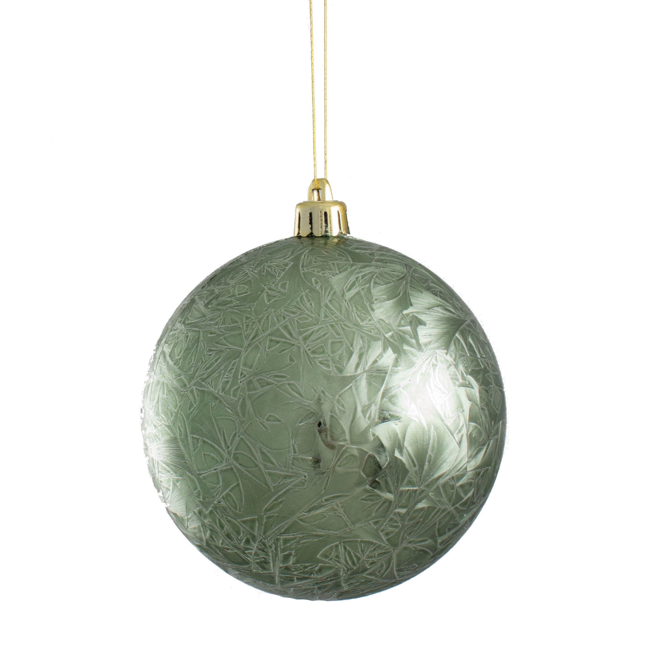 100MM Feather Smooth Ball Ornament: Mint Item Number: XH1018WH