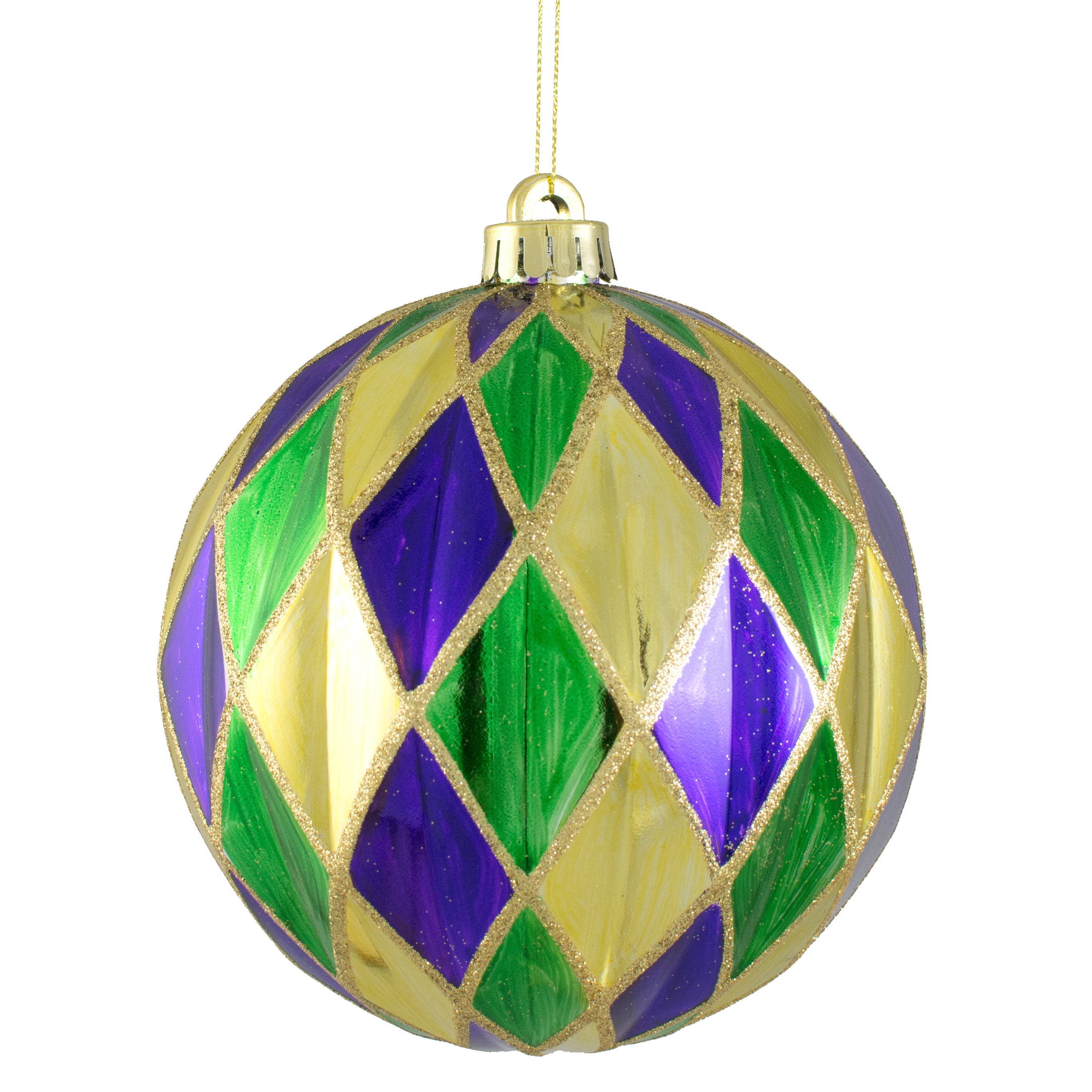 150MM Harlequin Ball Ornament: Mardi Gras Item Number: XY8370GT