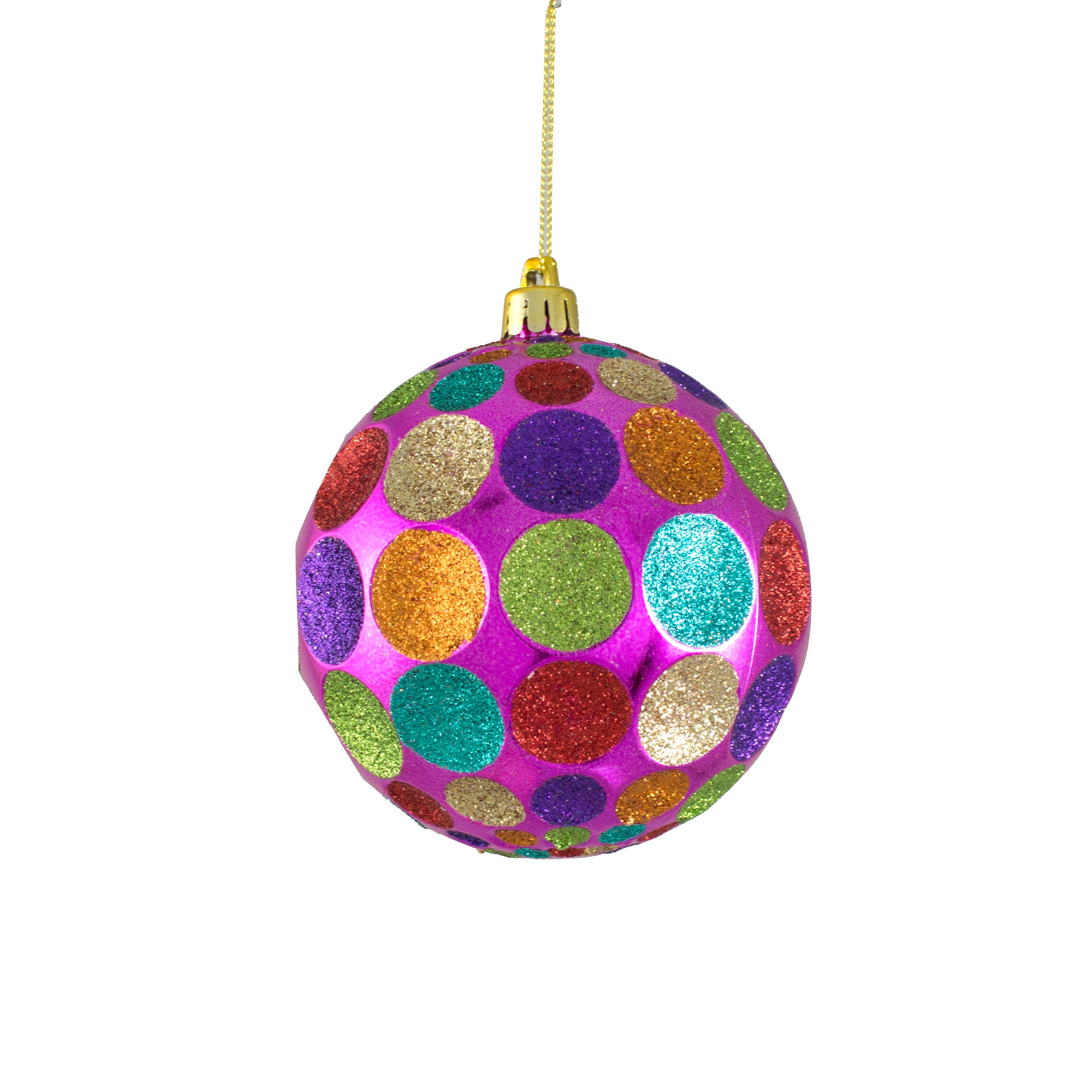 100MM Indent Dot Ball Ornament: Fuchsia Item Number: XY8016K9