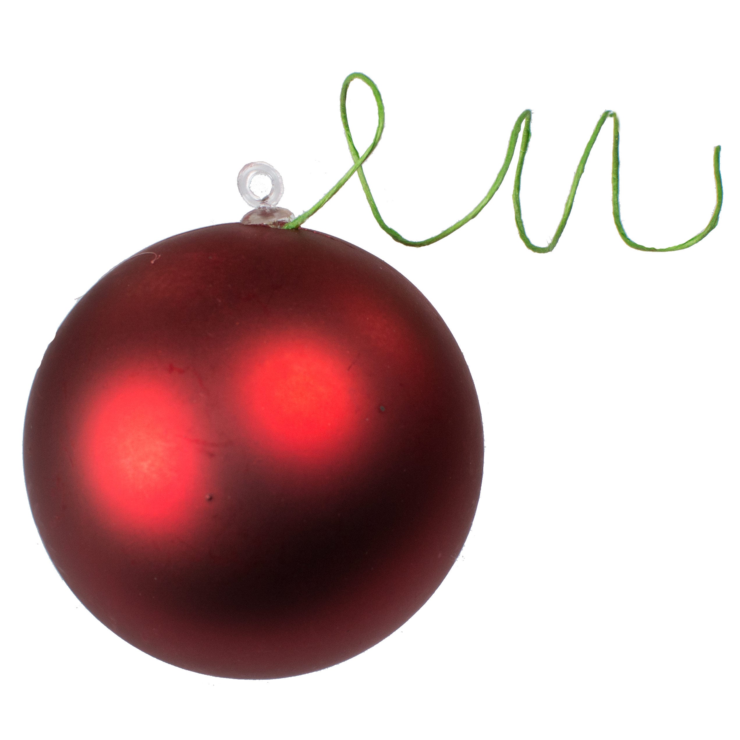 70MM Matte Ball Ornament On Wire: Red (12) detail photo 3
