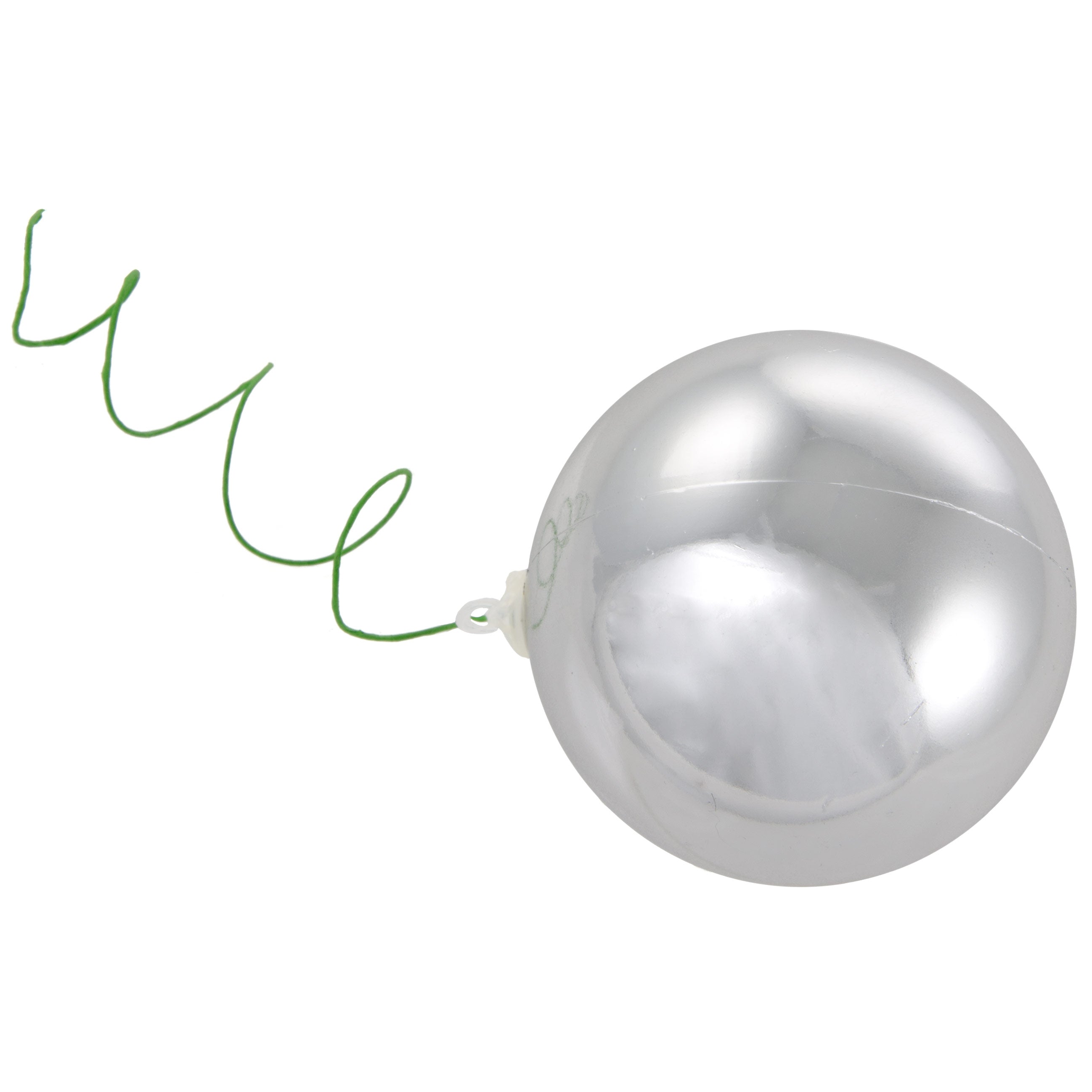 70MM Metallic Ball Ornament On Wire: Silver (12) Lifestyle Photo