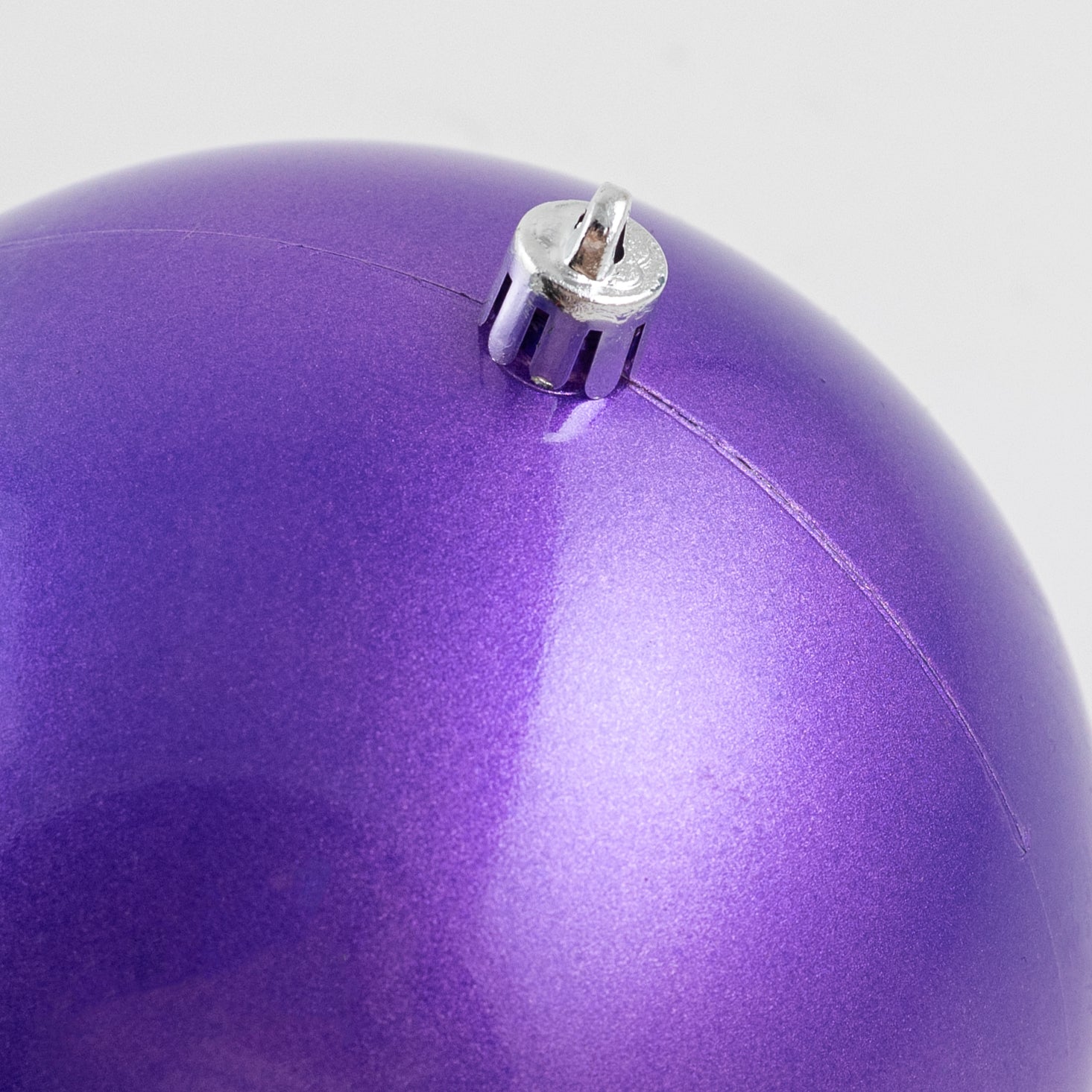 120MM Plastic Ball Ornaments: Candy Apple Purple (Set of 2) detail photo 3