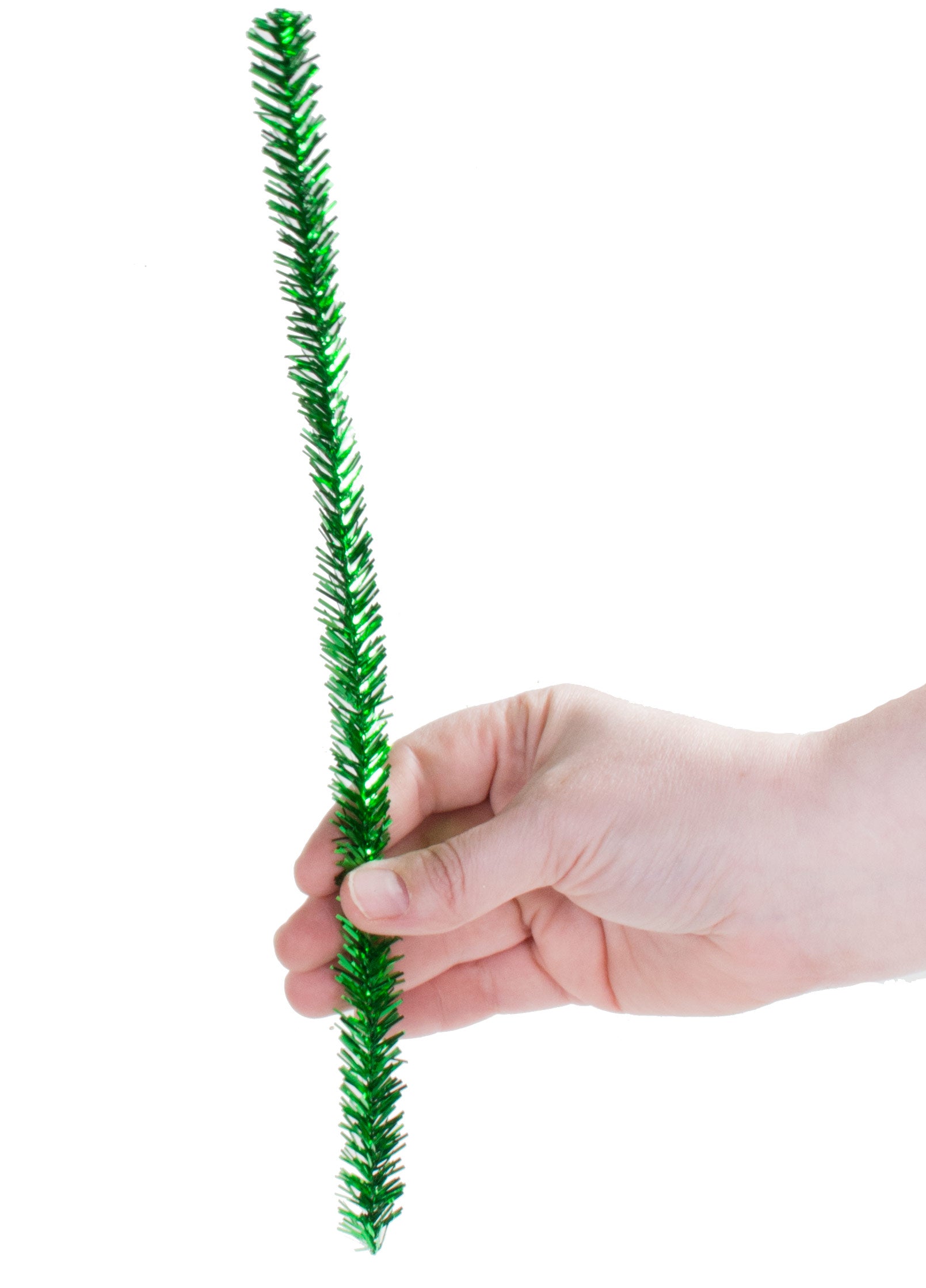 20mm Tinsel Tie Stems: Metallic Emerald (25) Lifestyle Photo
